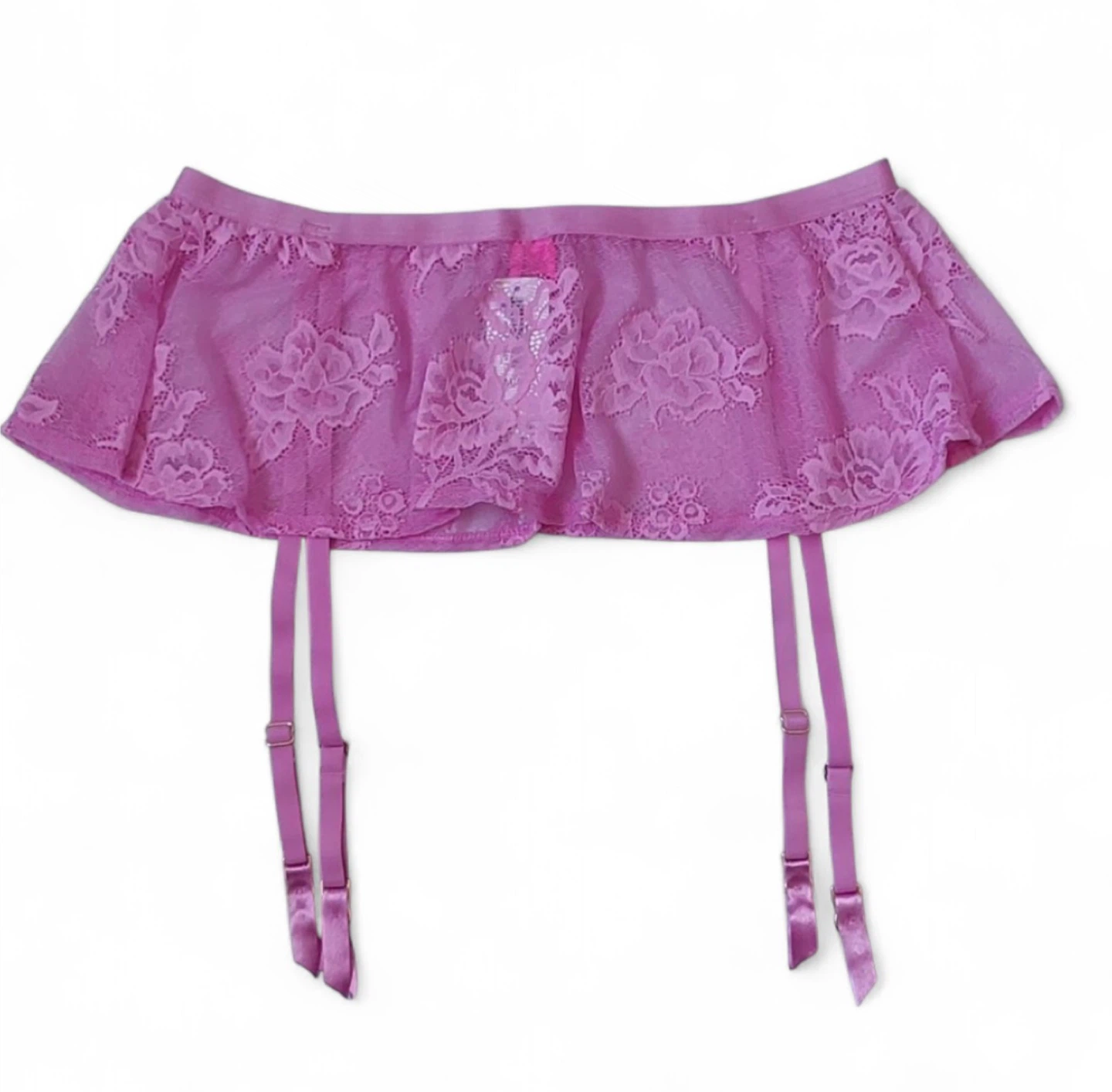 BNWT La SENZA Pink Lace Garter Skirt Lingerie - photo 3