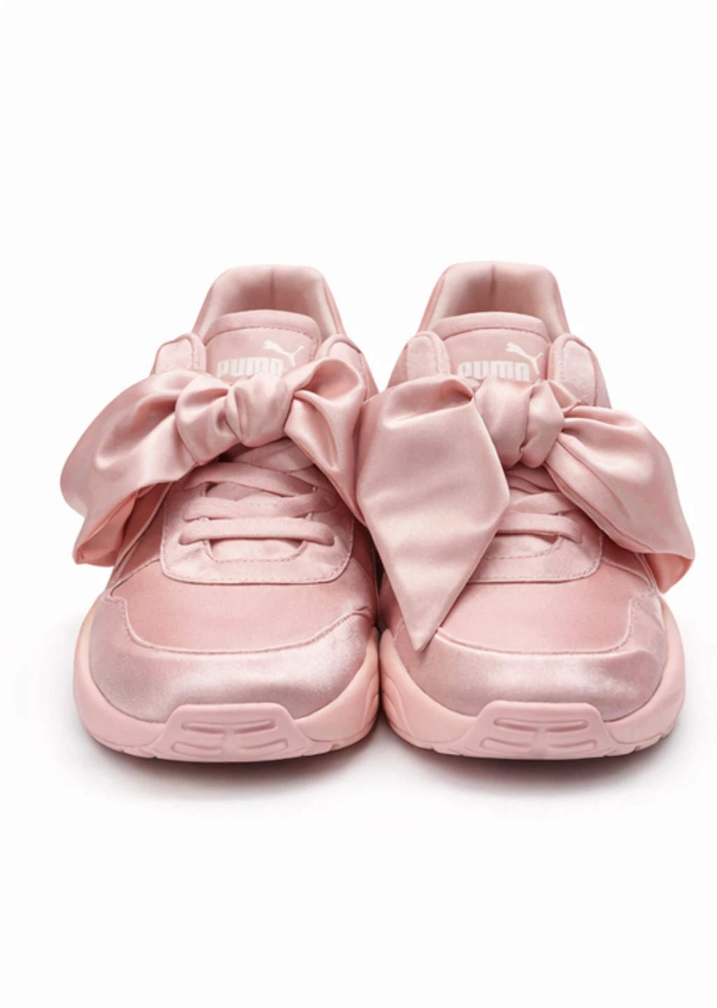 Puma Pink Satin Bow Sneakers