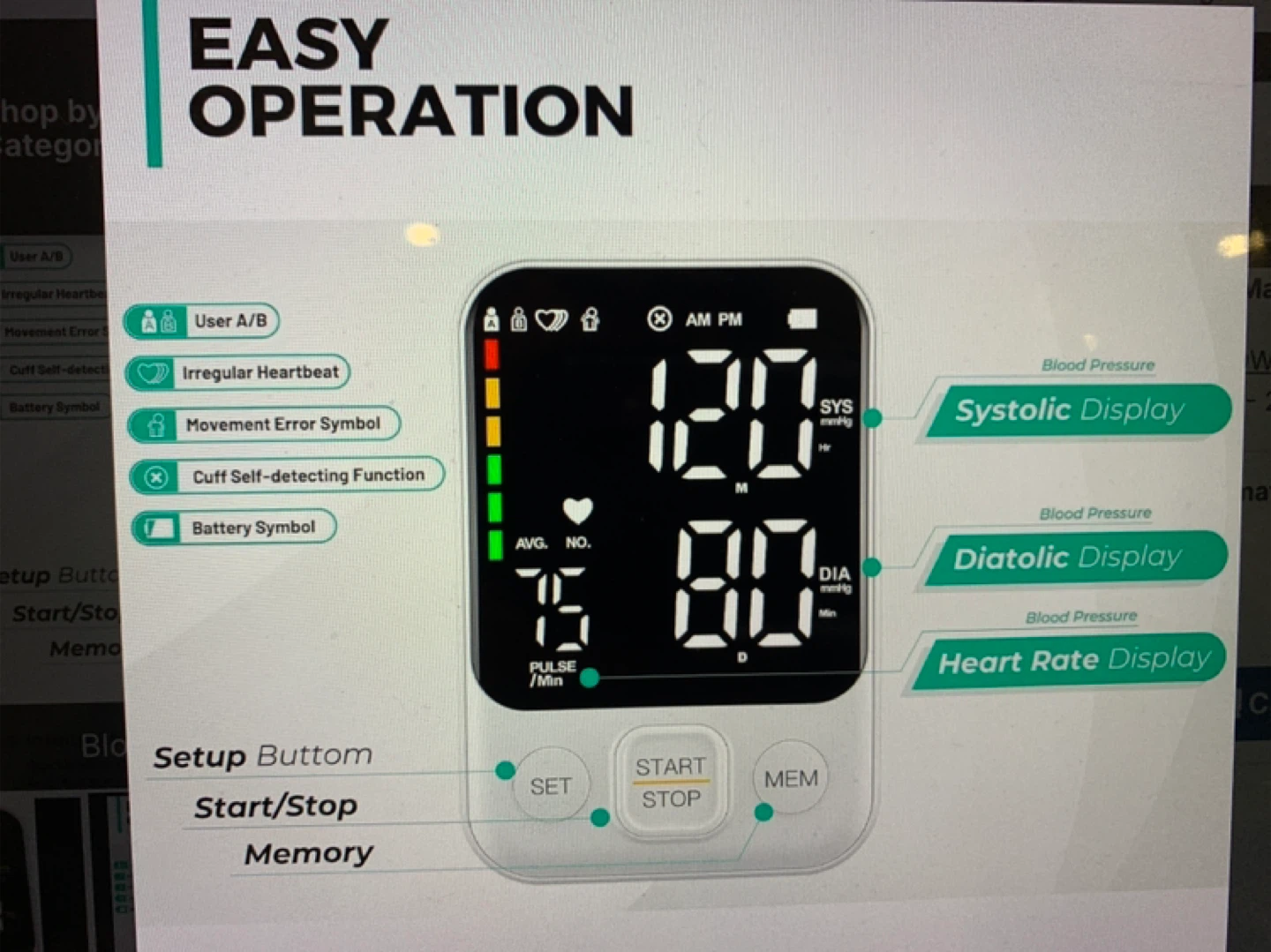 Digital Blood Pressure Monitor - photo 2