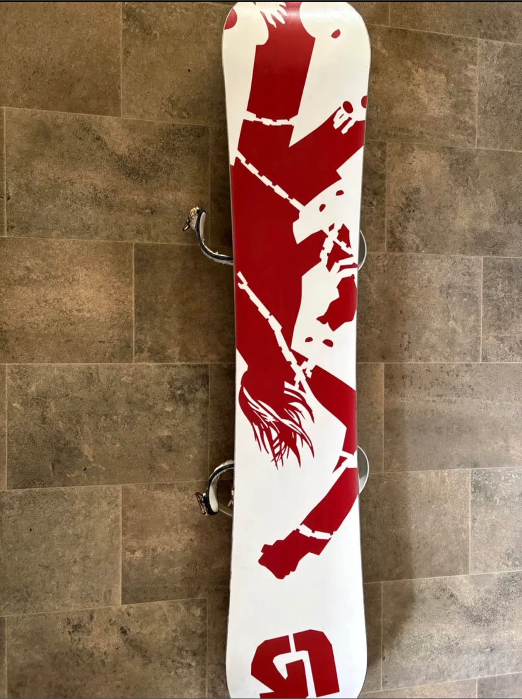 White collection Burton 152 snowboard with Drake bindings - photo 2