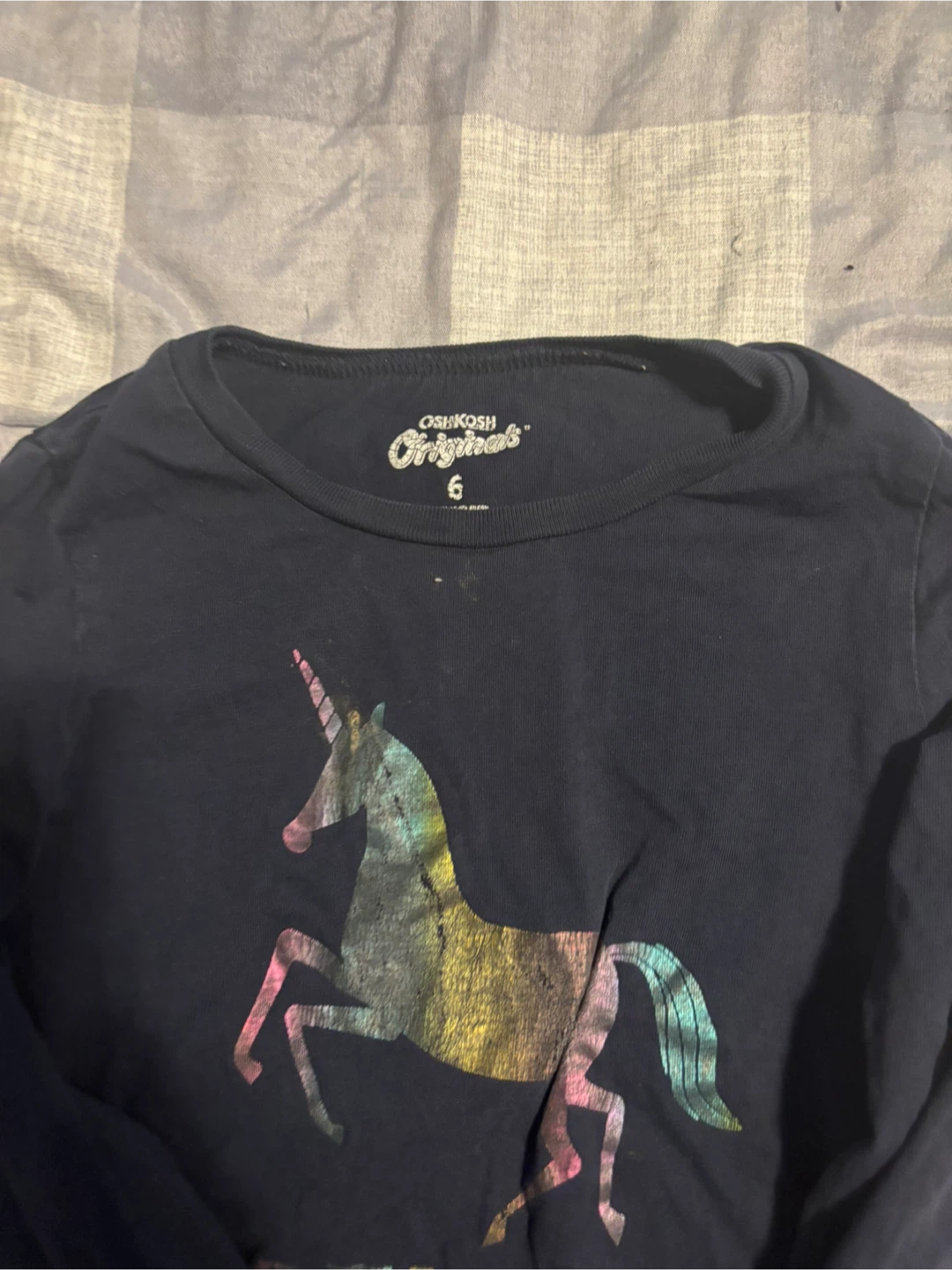 OshKosh B'gosh Girls Unicorn "Believe" Long Sleeve Shirt Size 6 - photo 2