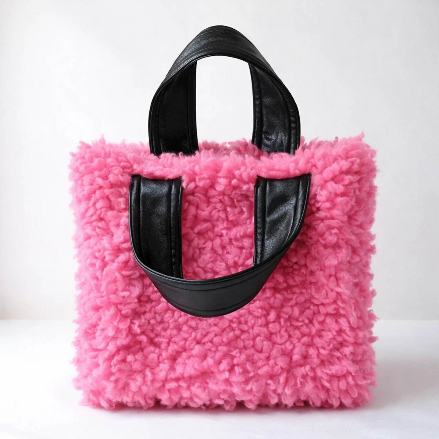 STAND STUDIO Pink Faux Fur Tote Bag