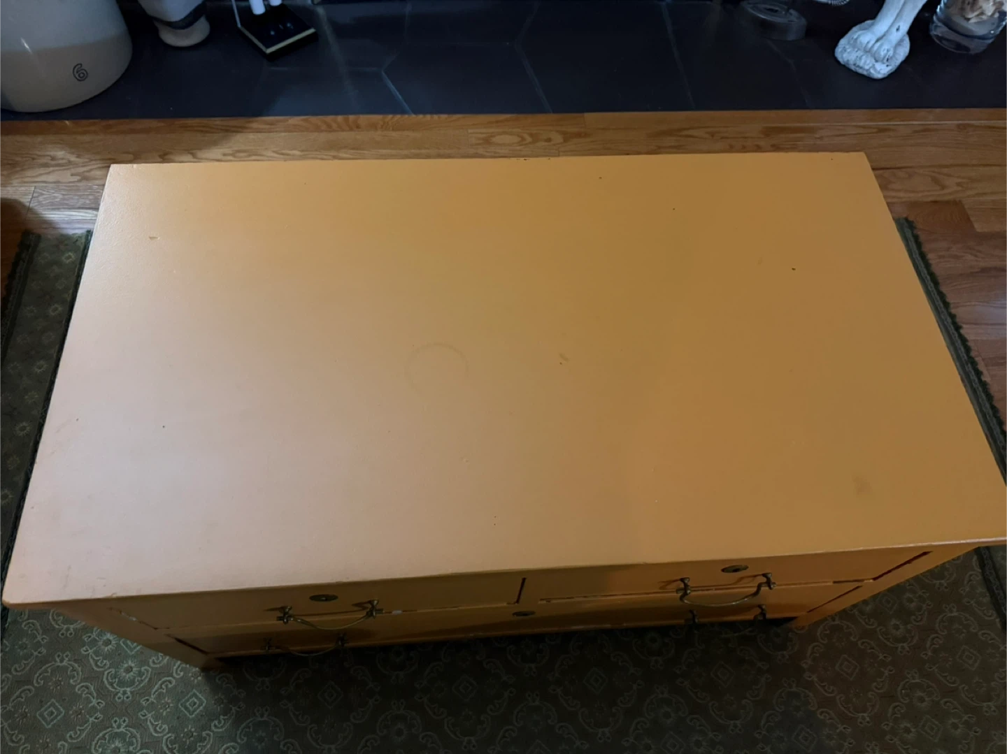 Orange 4-Drawer antique chest/coffee table - photo 5
