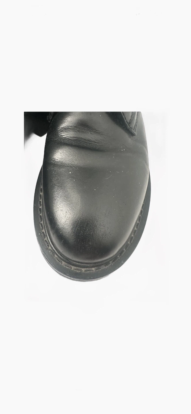 CELINE Black Leather Combat Boots - photo 5