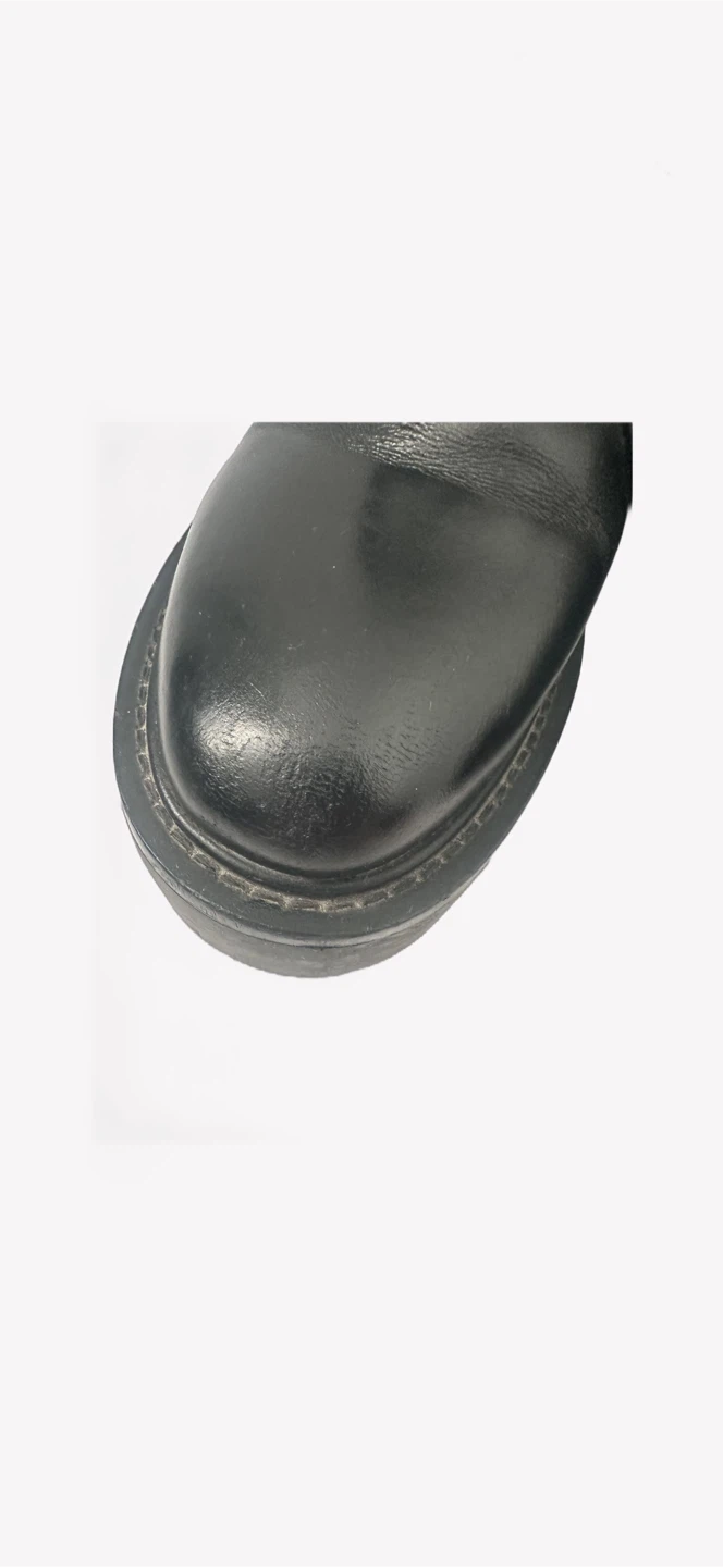 CELINE Black Leather Combat Boots - photo 4