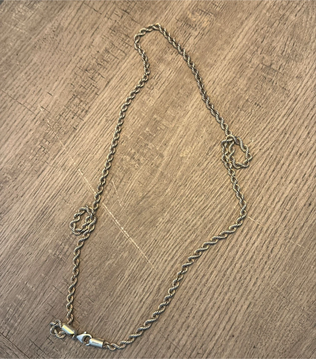 Sterling Silver Rope Chain Necklace