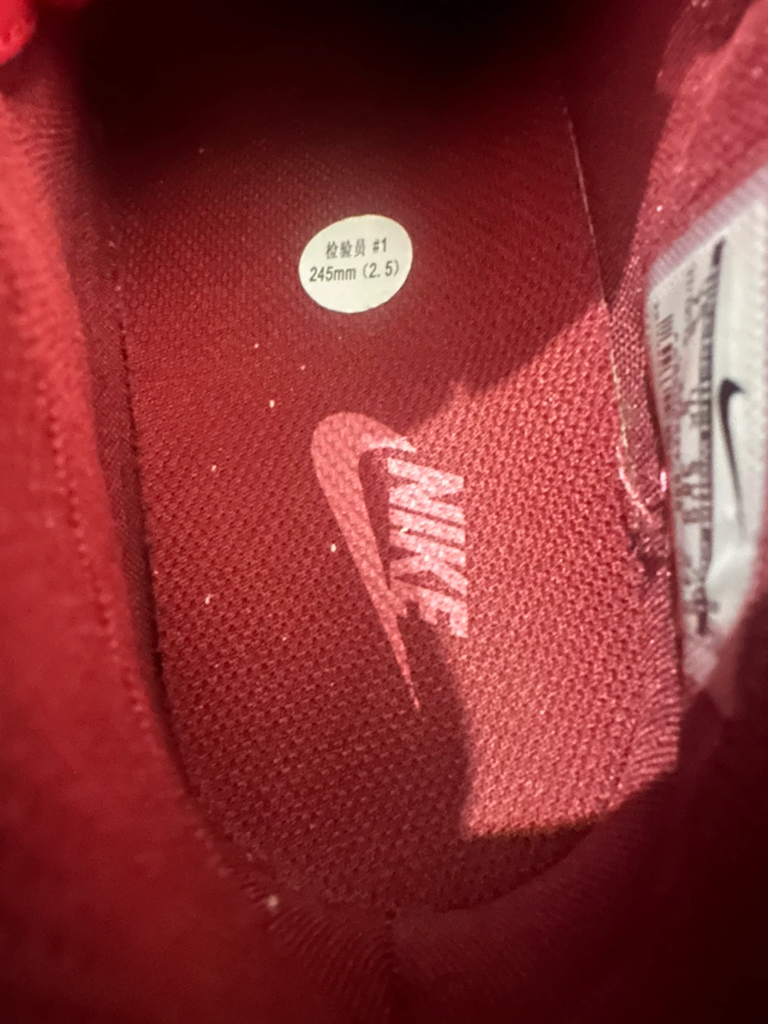 Nike Dunk Sky Hi Wedge Sneakers Red Size 2.5 Women's - photo 5