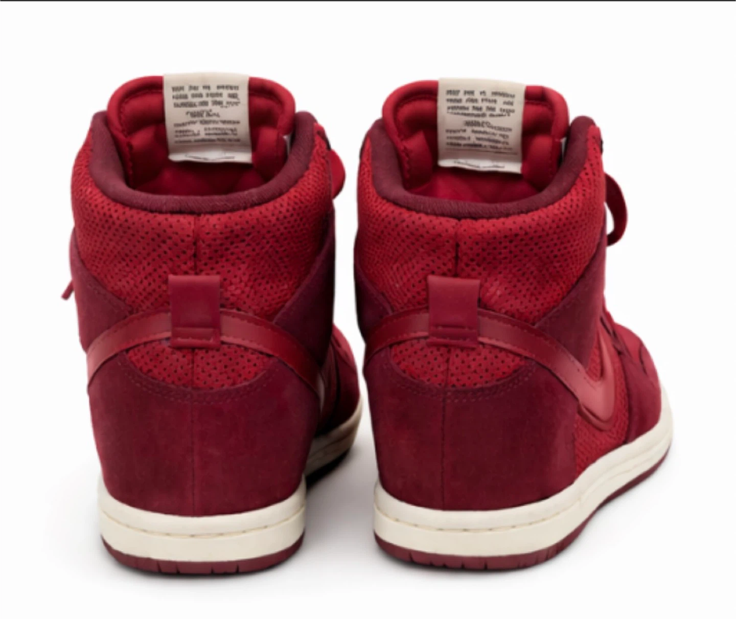 Nike Dunk Sky Hi Wedge Sneakers Red Size 2.5 Women's - photo 2
