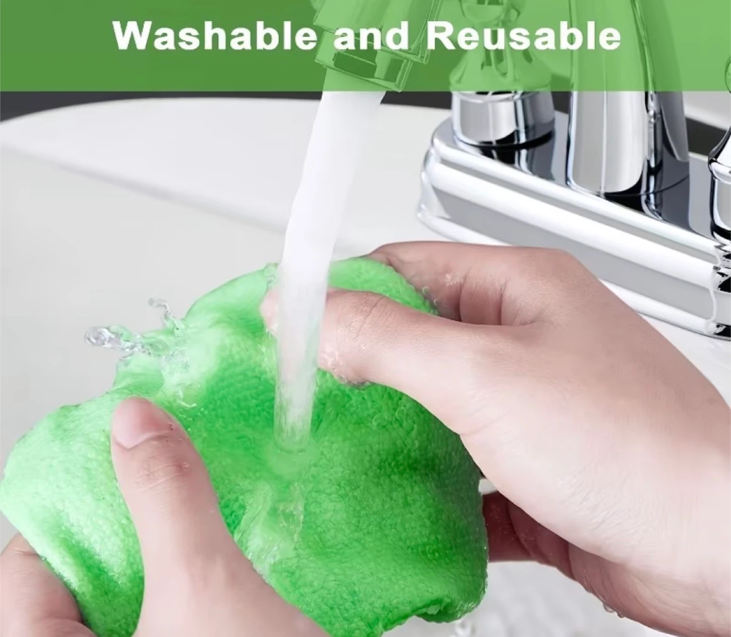 Washable and Reusable Window Cleaning Tool with 2 Extra Covers - photo 4