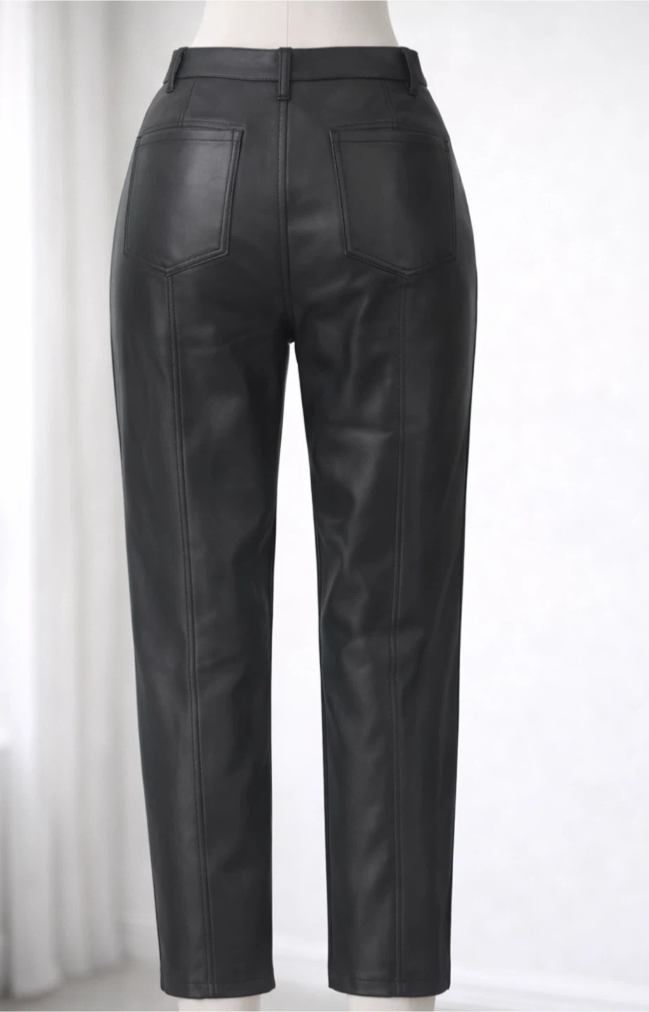 Zara Black Faux Leather Pants - Size 2 (US) - photo 2