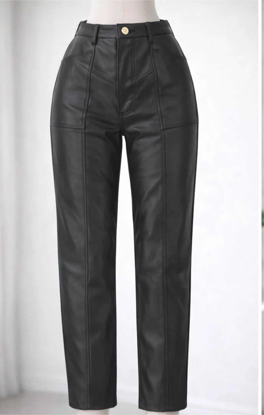 Zara Black Faux Leather Pants - Size 2 (US)