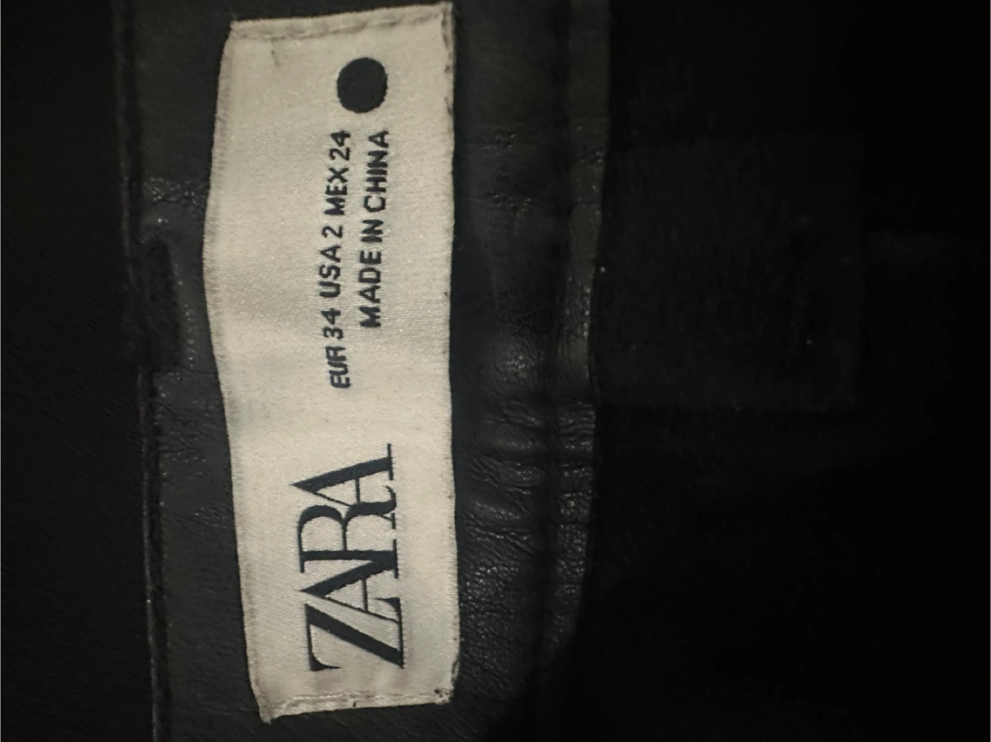 Zara Black Faux Leather Pants - Size 2 (US) - photo 3