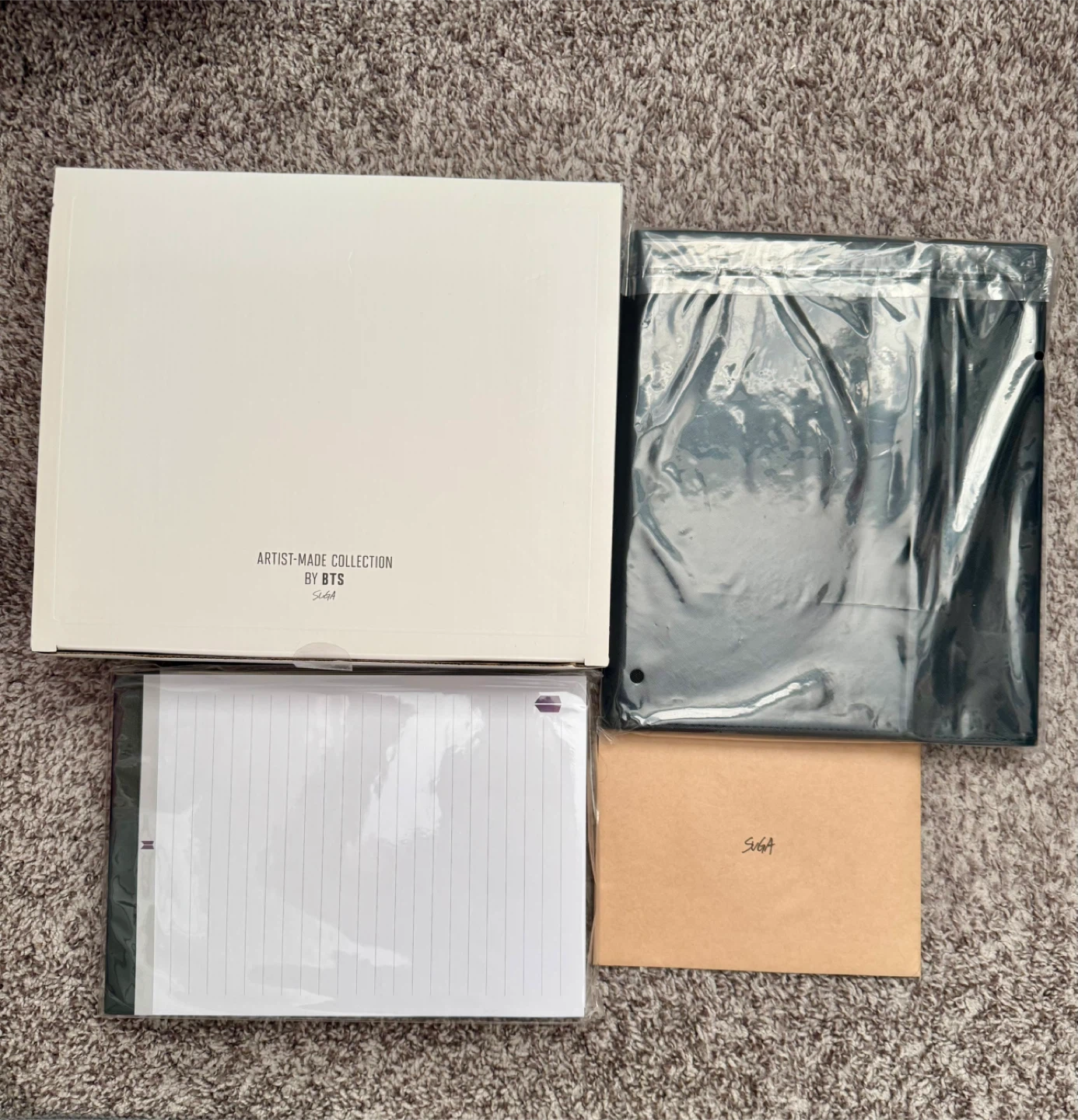 BTS SUGA Artist-Made Collection Black Note and Cover Set
