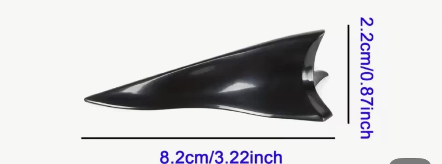 5 Pcs Carbon Fibre Pattern Car Roof Shark Fin Spoiler Winglets - photo 4