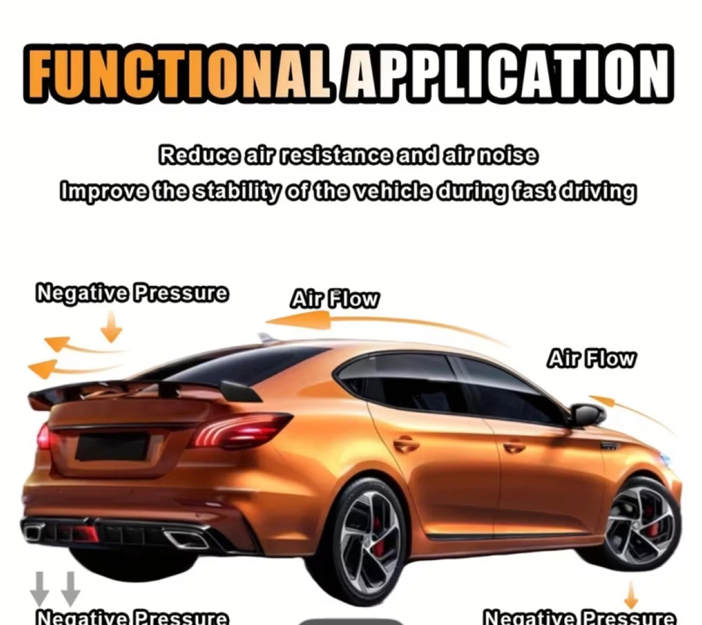 5 Pcs Carbon Fibre Pattern Car Roof Shark Fin Spoiler Winglets - photo 2