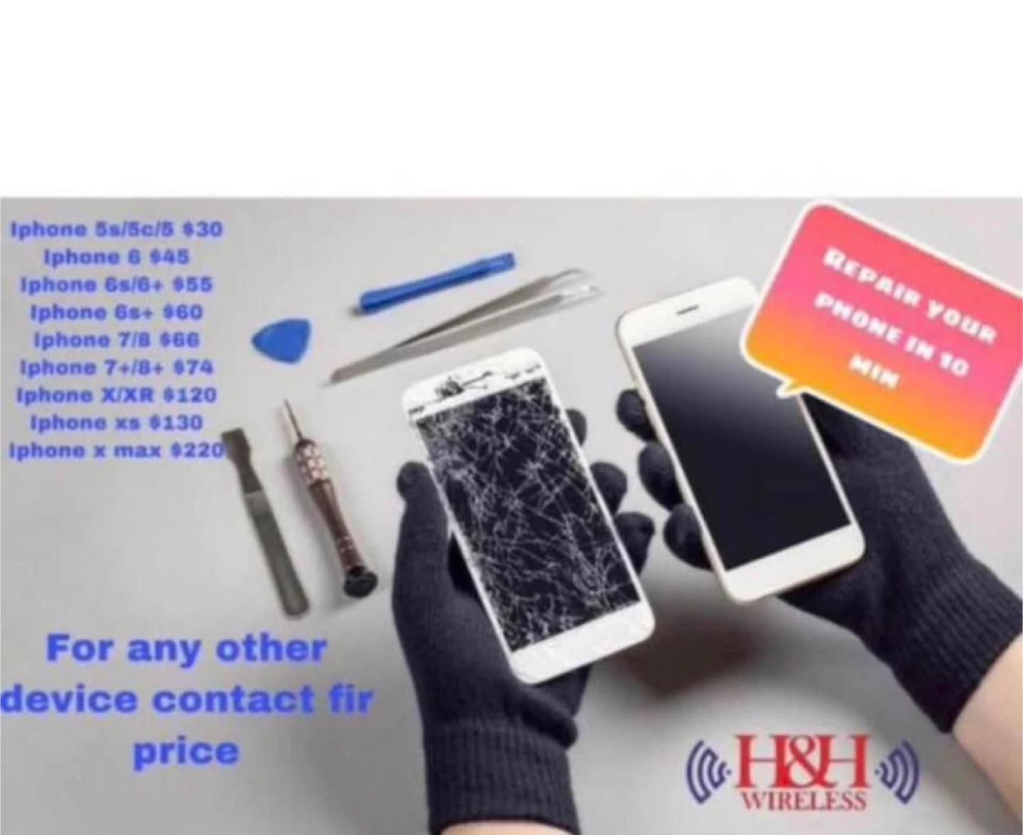 Apple iPhone screens fix all models service