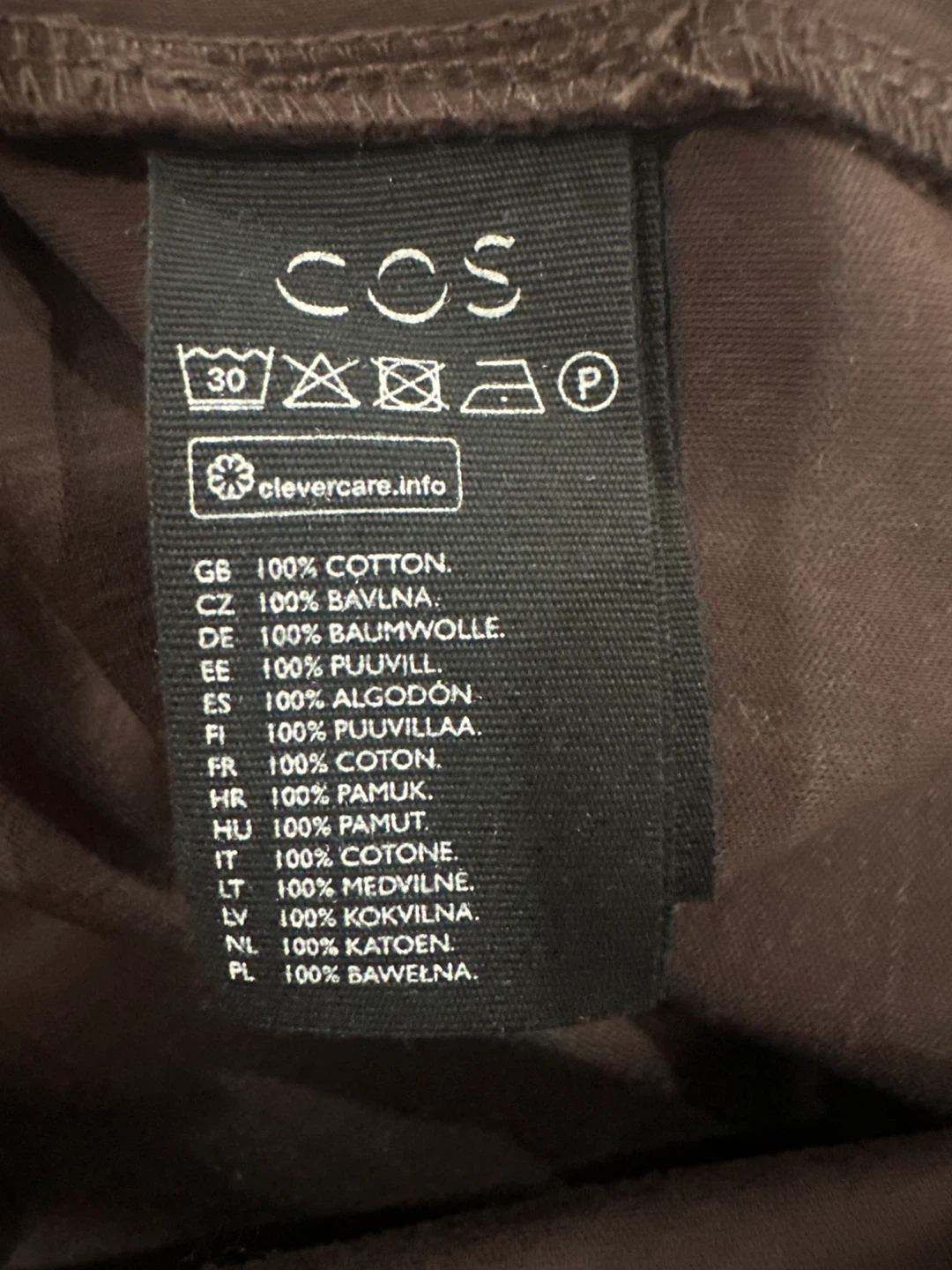 COS Women's Brown Cotton Dress Size S - photo 4