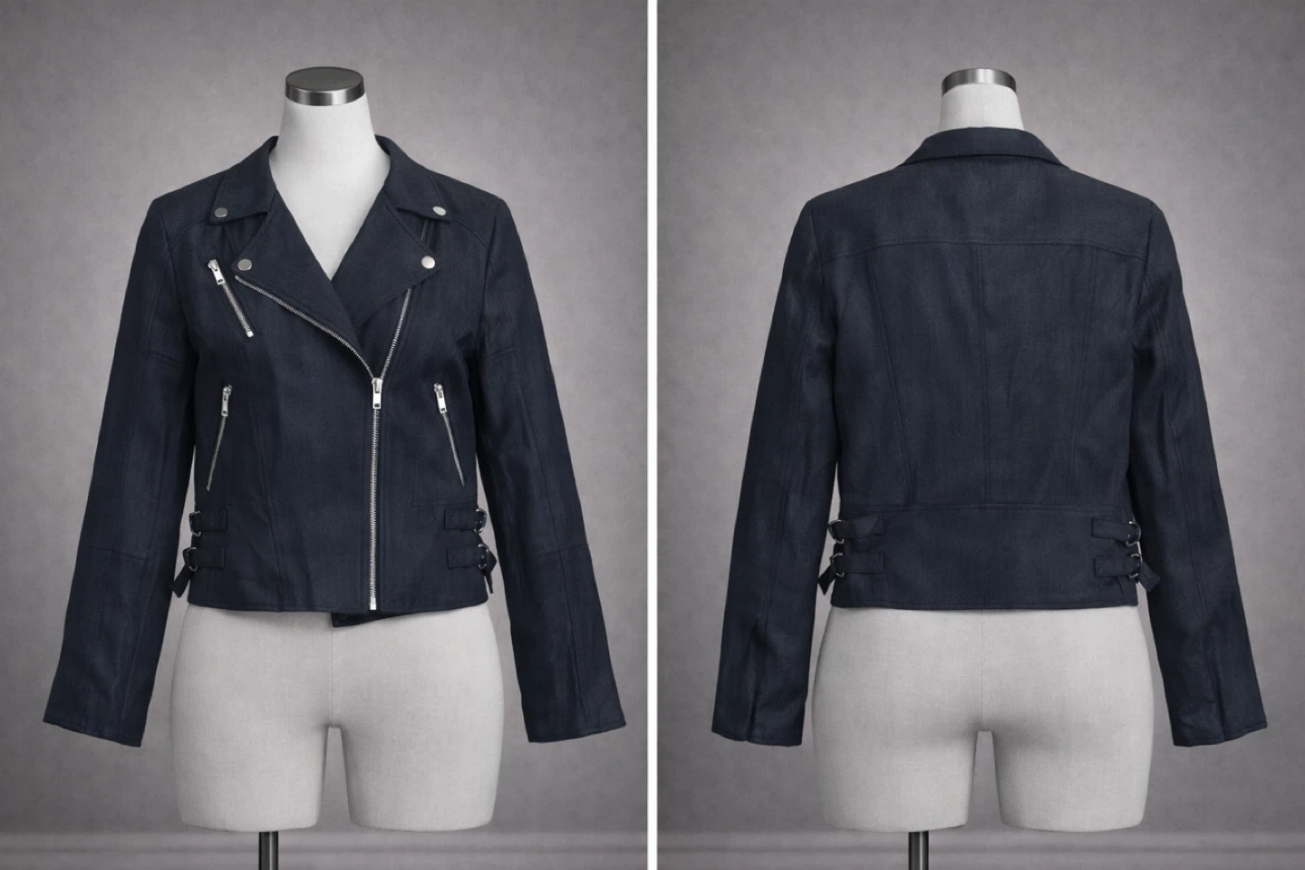 Elie Tahari Women's Denim Biker Jacket - photo 5