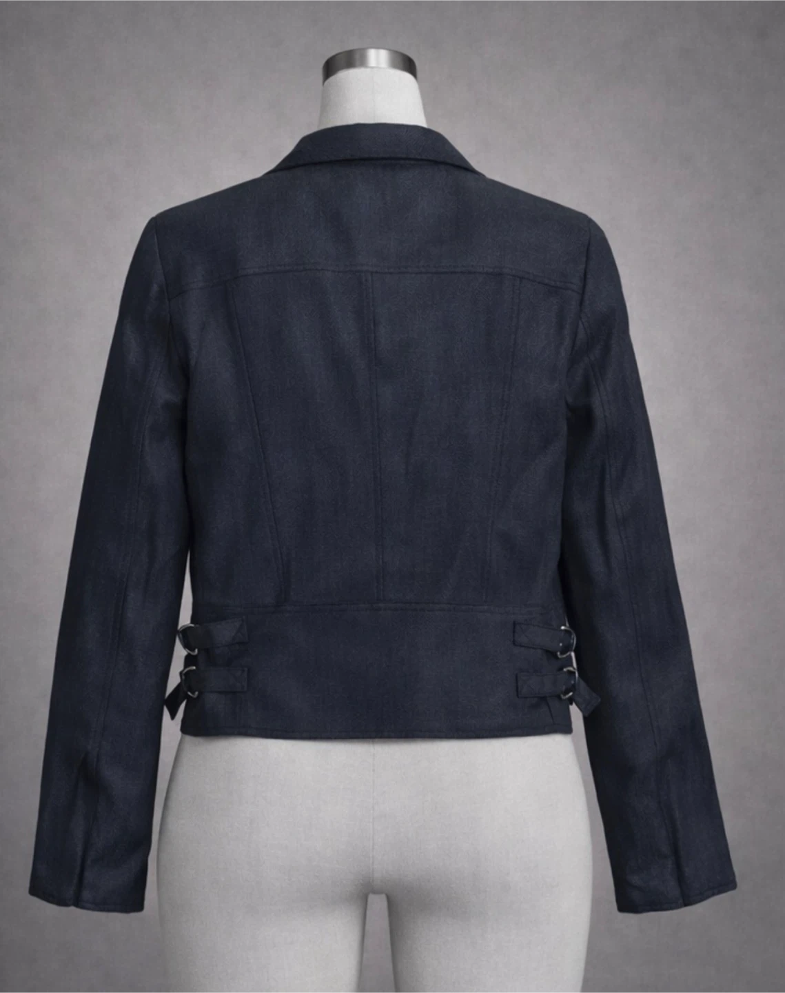 Elie Tahari Women's Denim Biker Jacket - photo 2