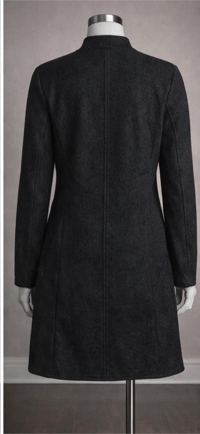 Joe Fresh Women's Charcoal Grey Collarless Coat - XS - photo 2