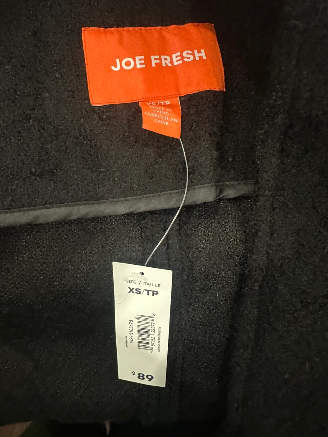 Joe Fresh Women's Charcoal Grey Collarless Coat - XS - photo 5