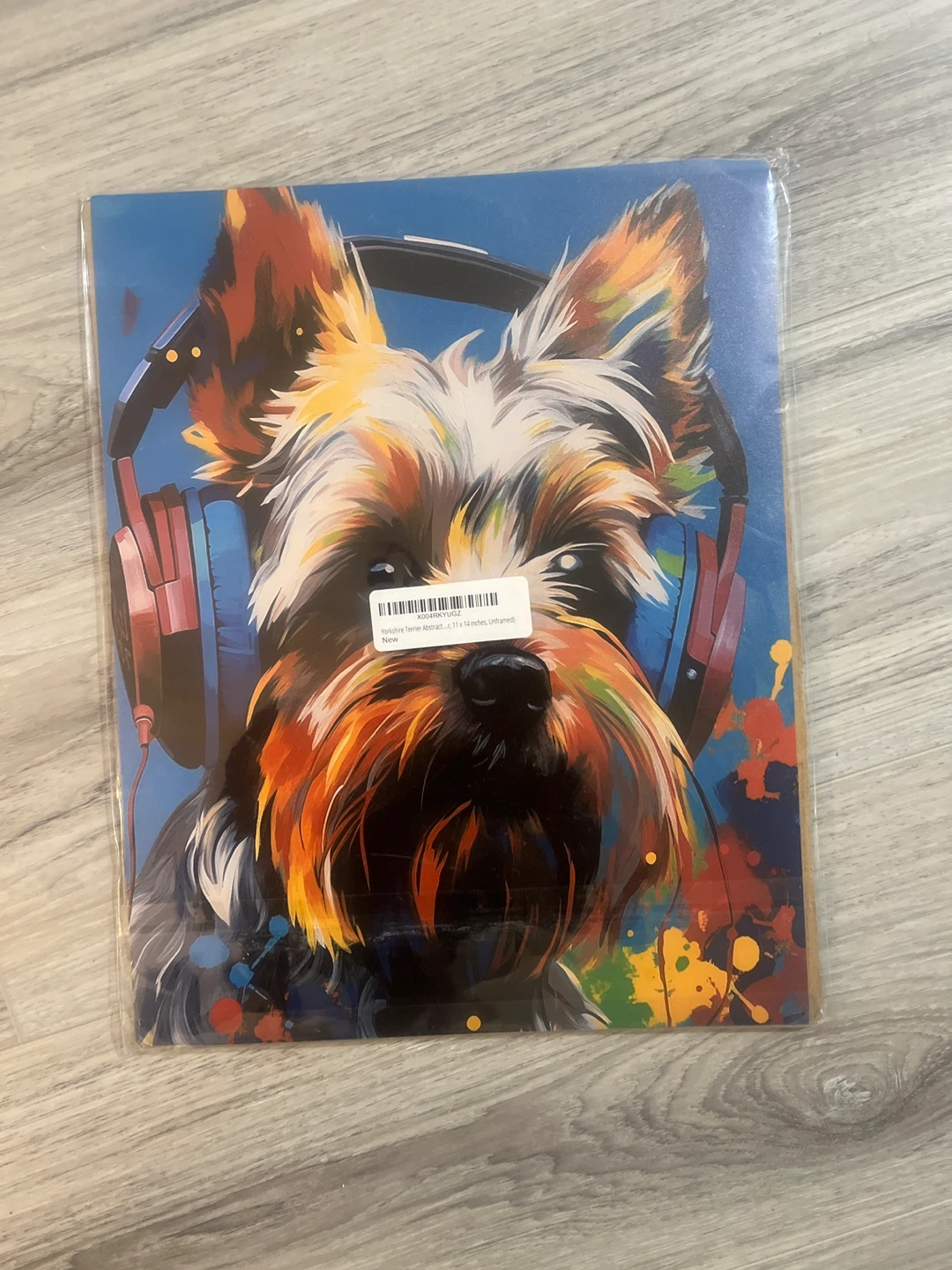 Yorkshire Terrier Abstract Art Print (11x14 Inches)