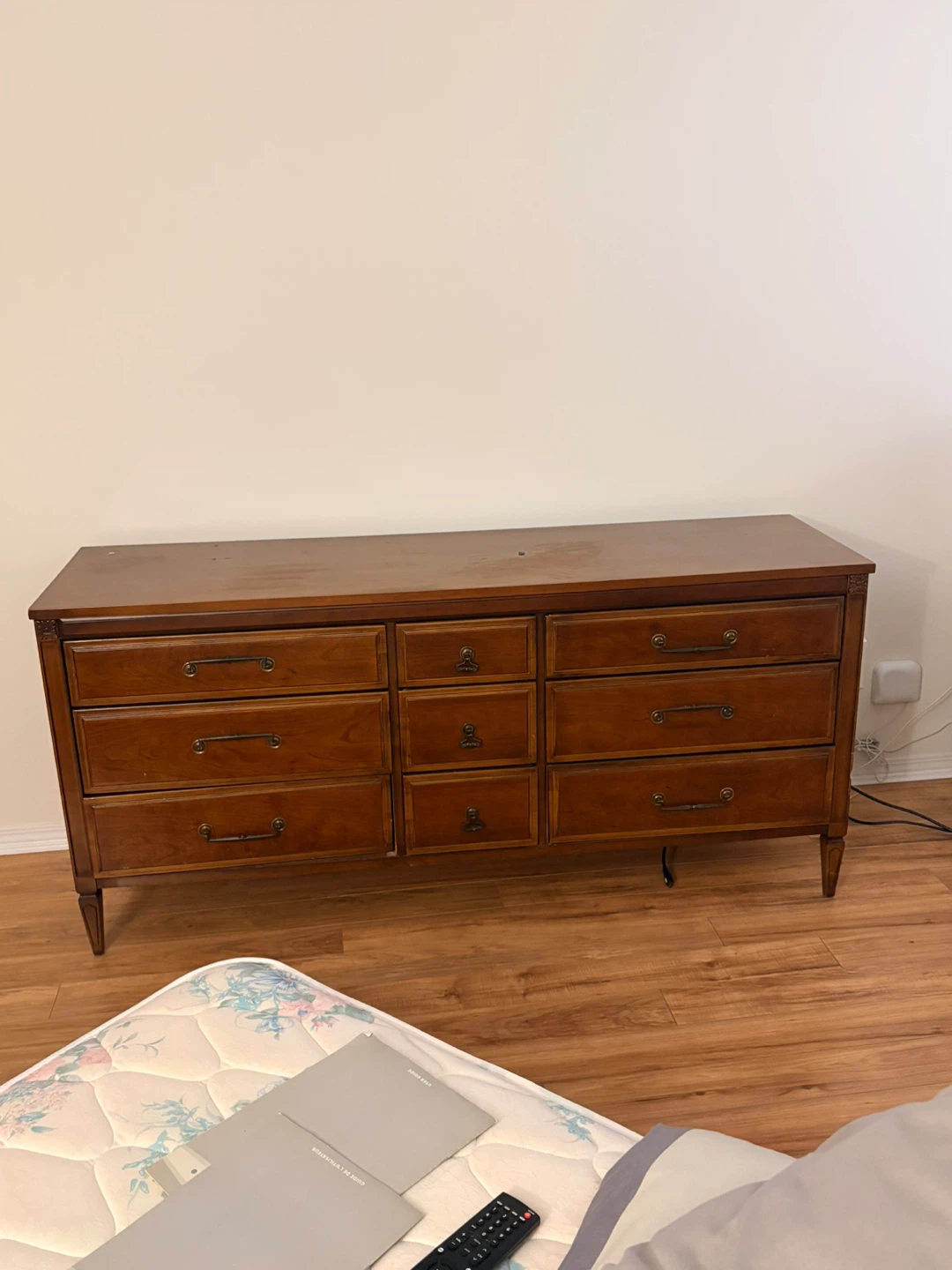 Wooden Dresser with 9 Drawers