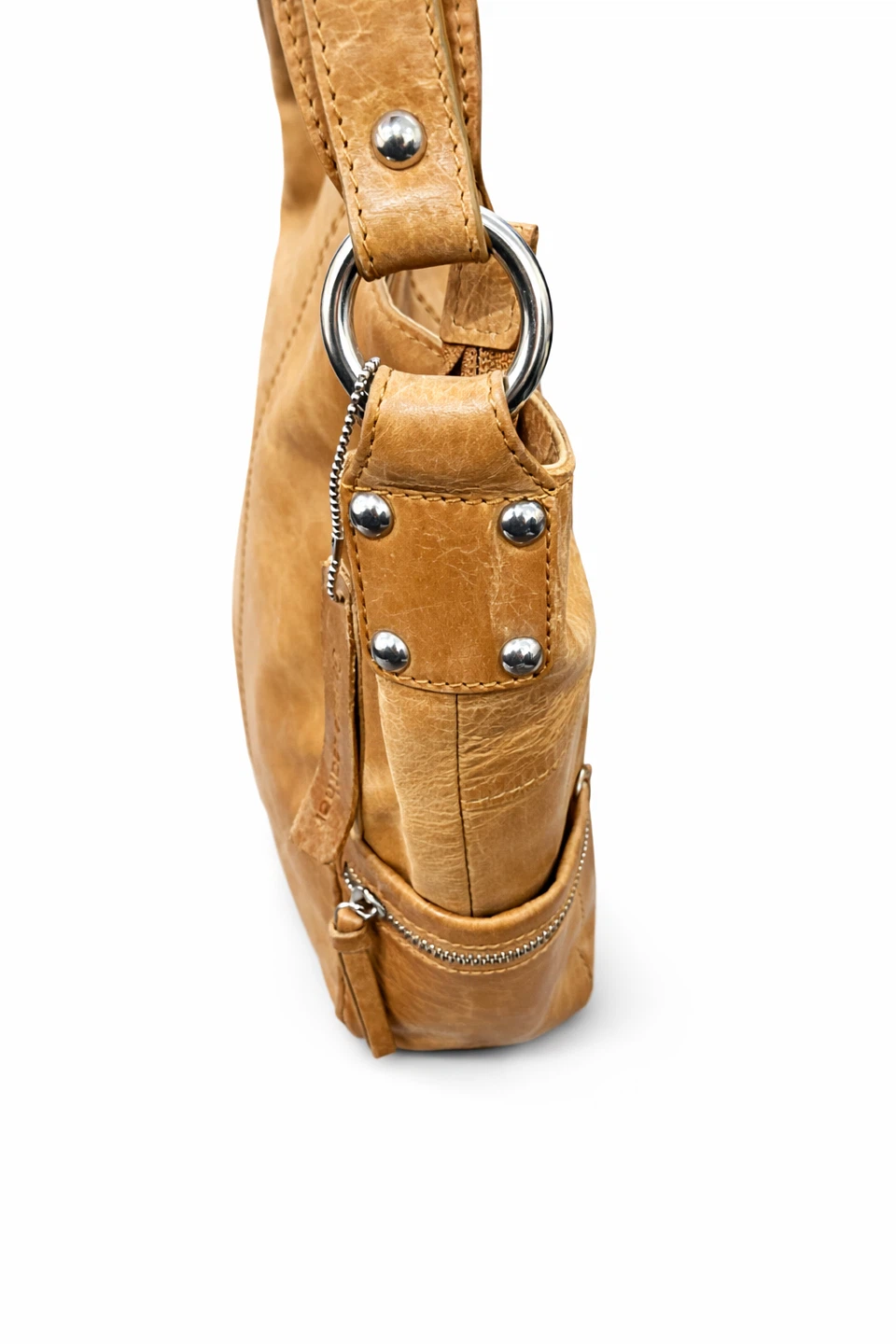 Nino Bossi Leather Hobo Bag - Tan - photo 3