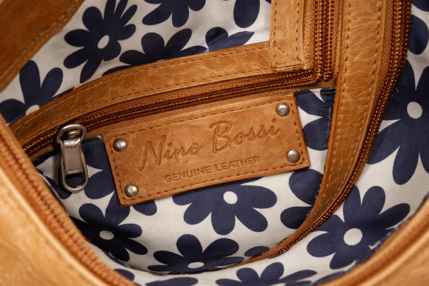 Nino Bossi Leather Hobo Bag - Tan - photo 4