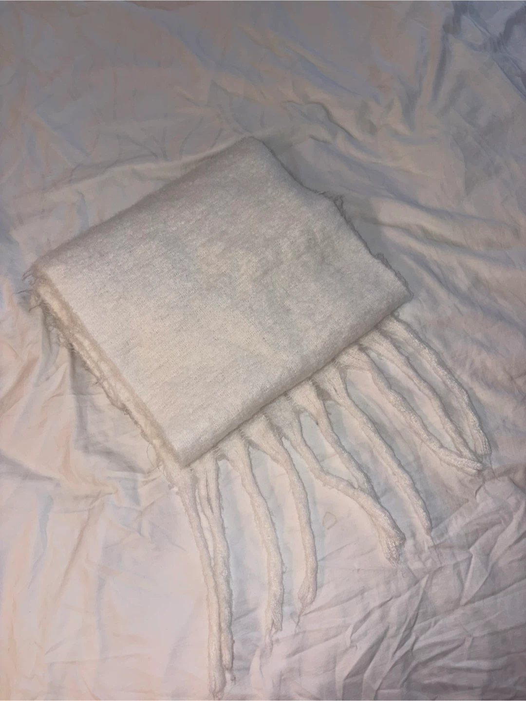 White Fuzzy Scarf BRAND NEW