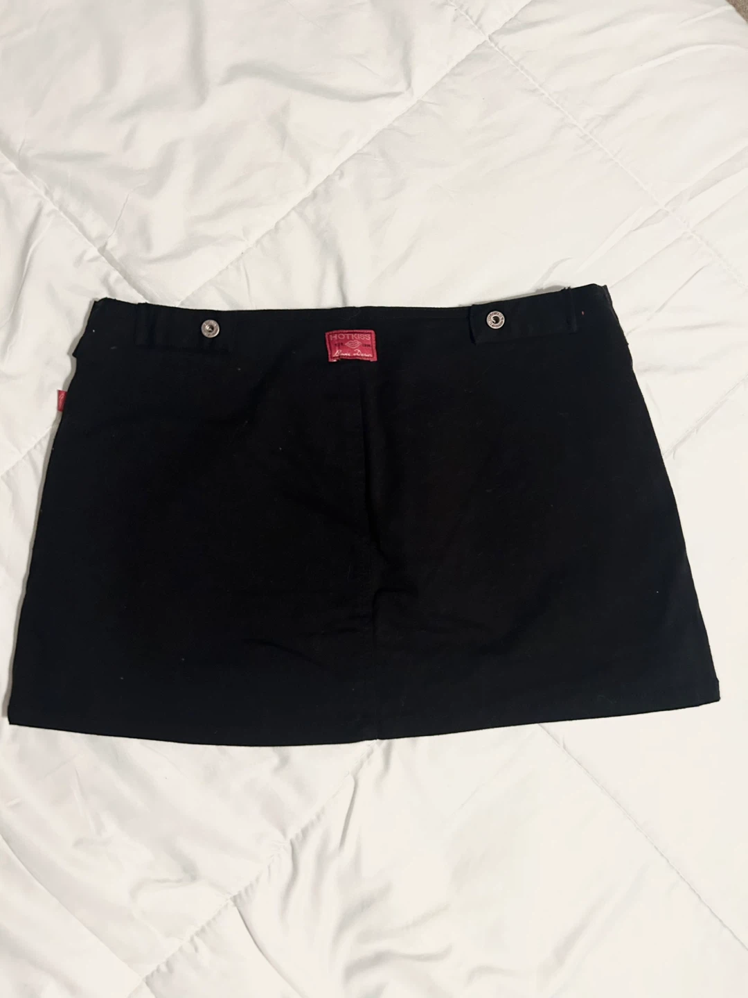 Vintage Y2K Hot Kiss Black Denim Mini Skort - photo 2