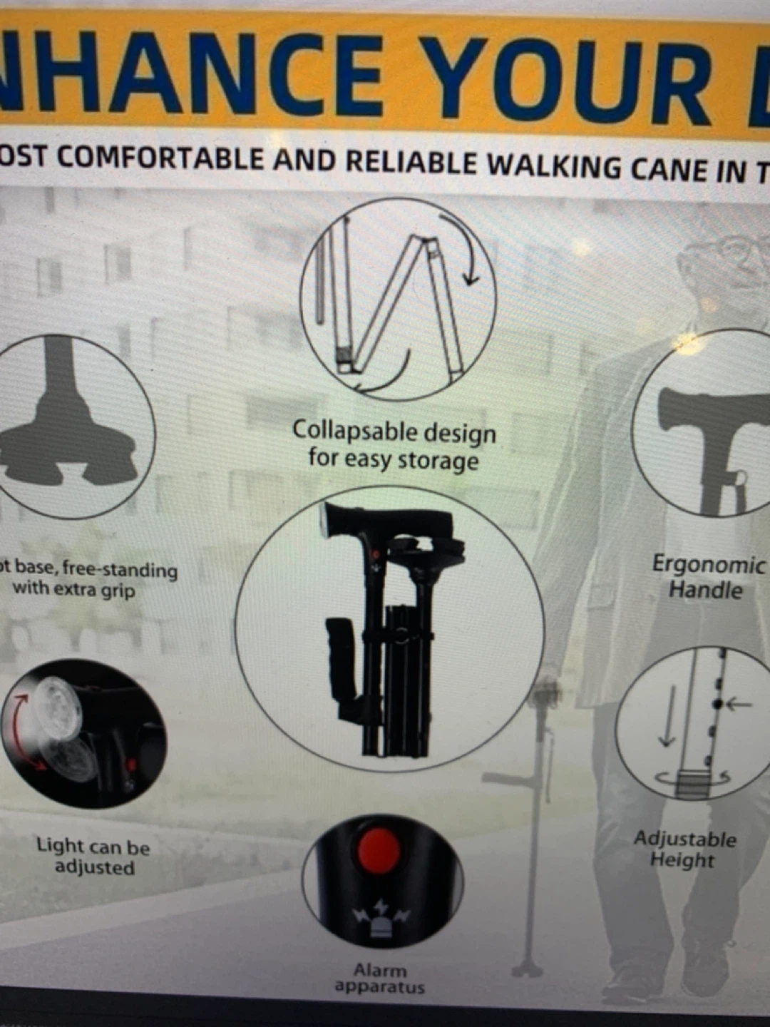 Adjustable Collapsible LED Light Cane - photo 3