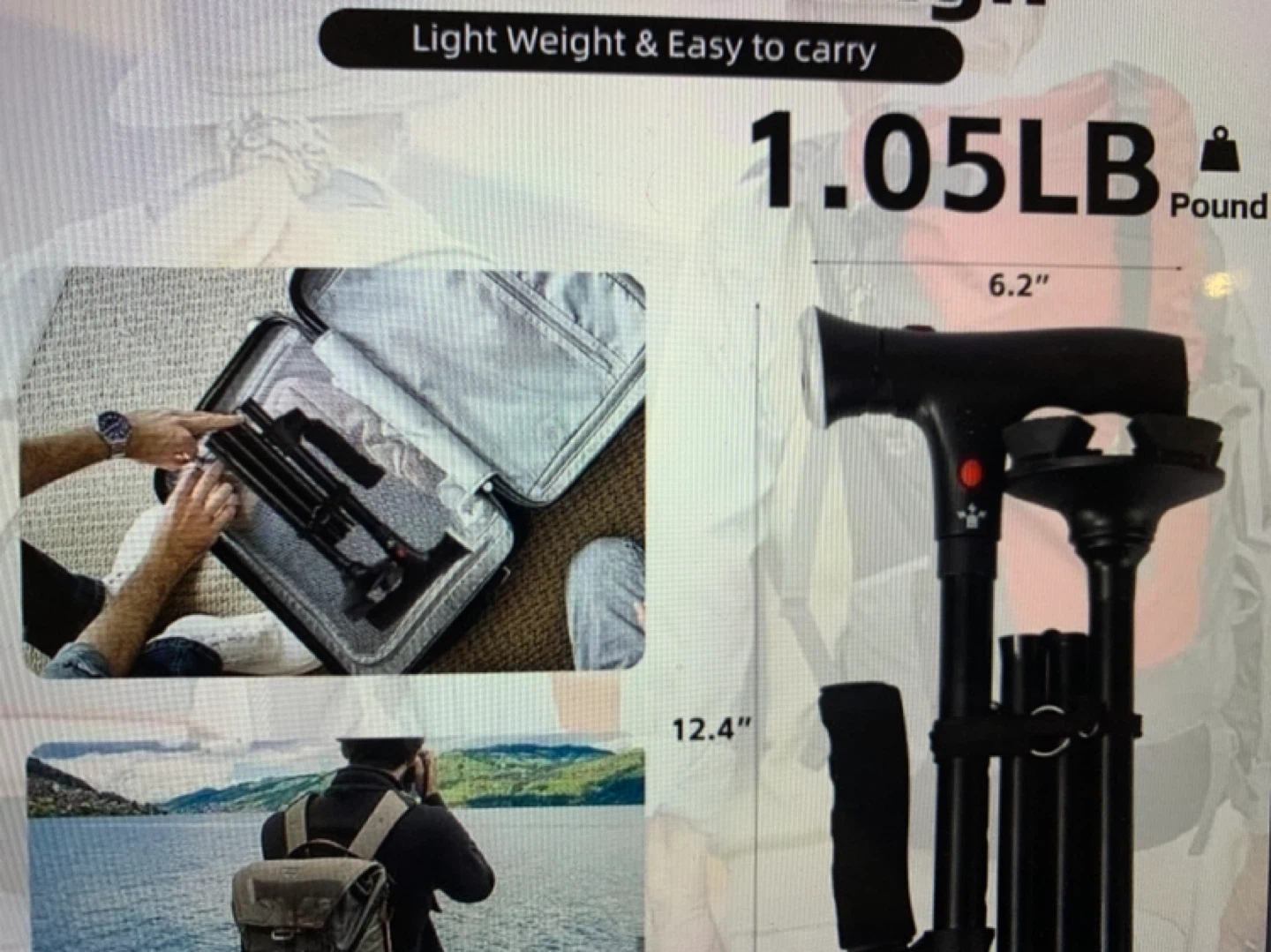 Adjustable Collapsible LED Light Cane - photo 2