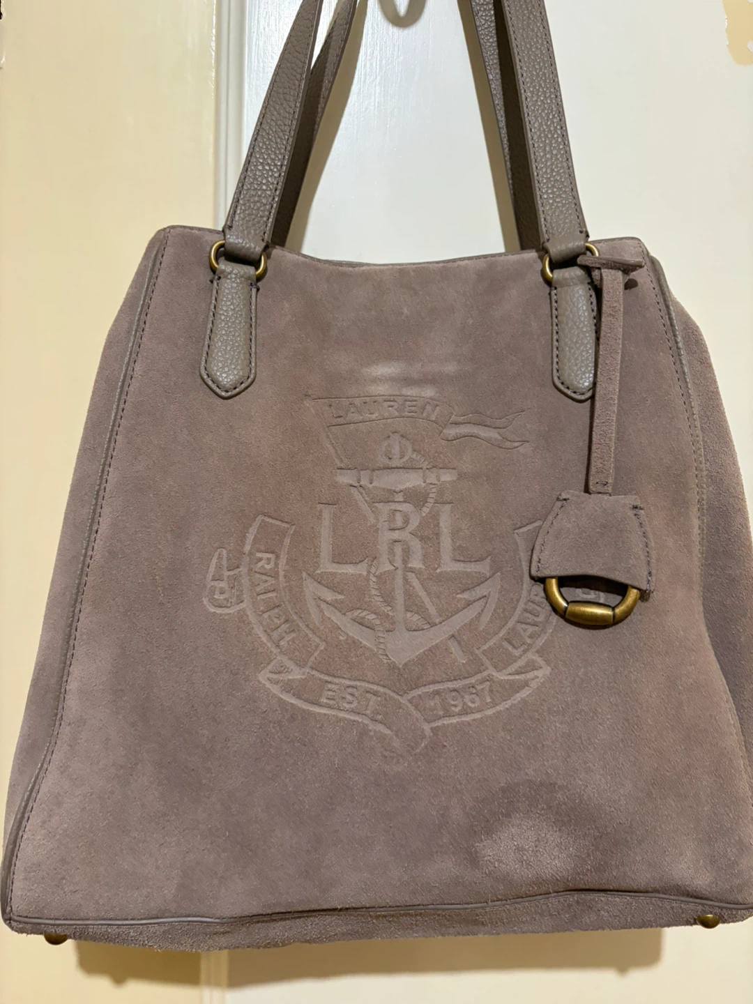 Lauren Ralph Lauren Suede Tote Bag