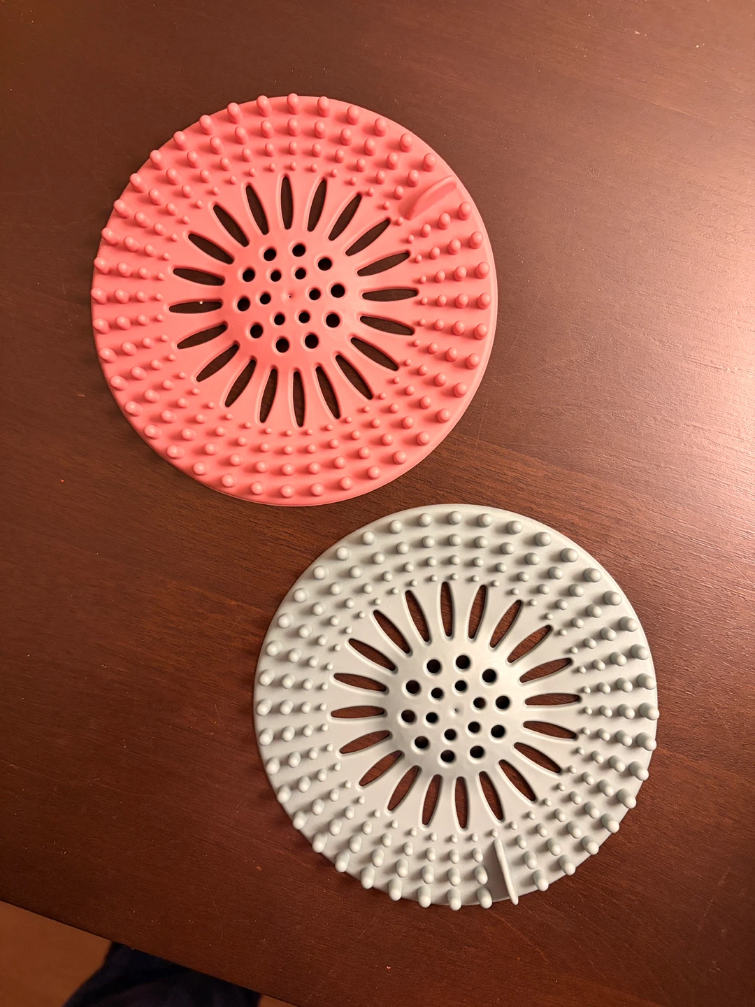 2 Brand New Silicone Drain Protectors - Pink & Light Blue 🥕