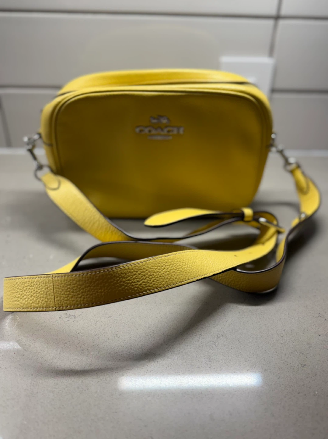 Coach Yellow Leather Crossbody Bag