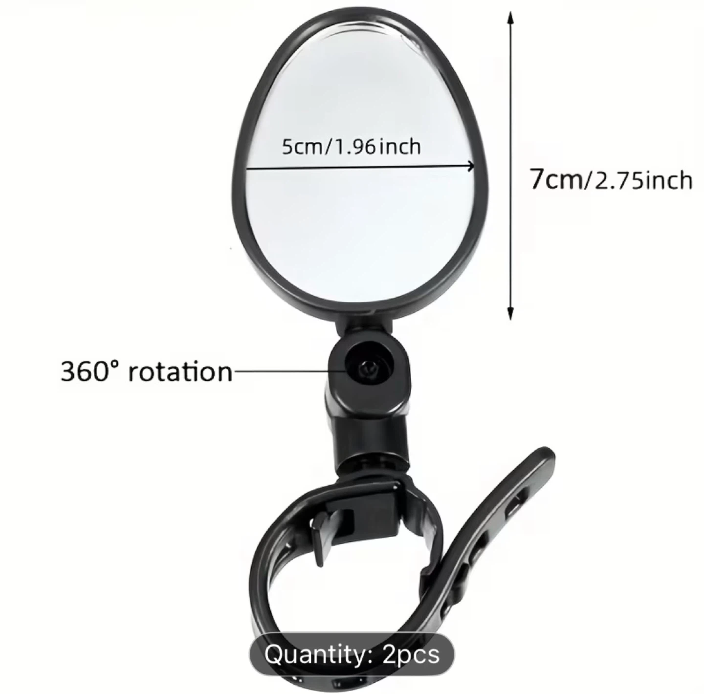 2pcs Convex Bike Mirror Set - photo 2