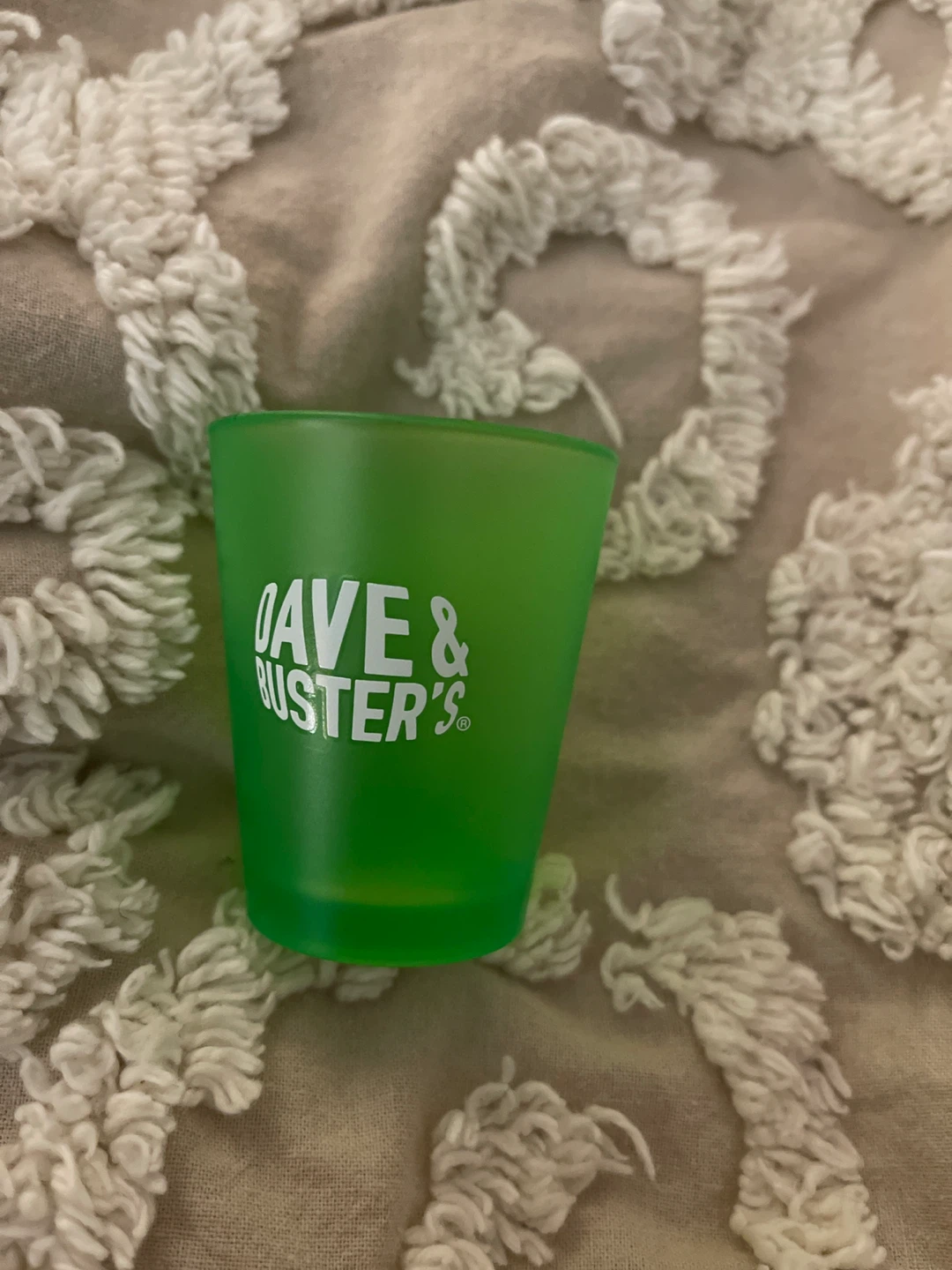 🥕Dave & Buster's Green Shot Glass