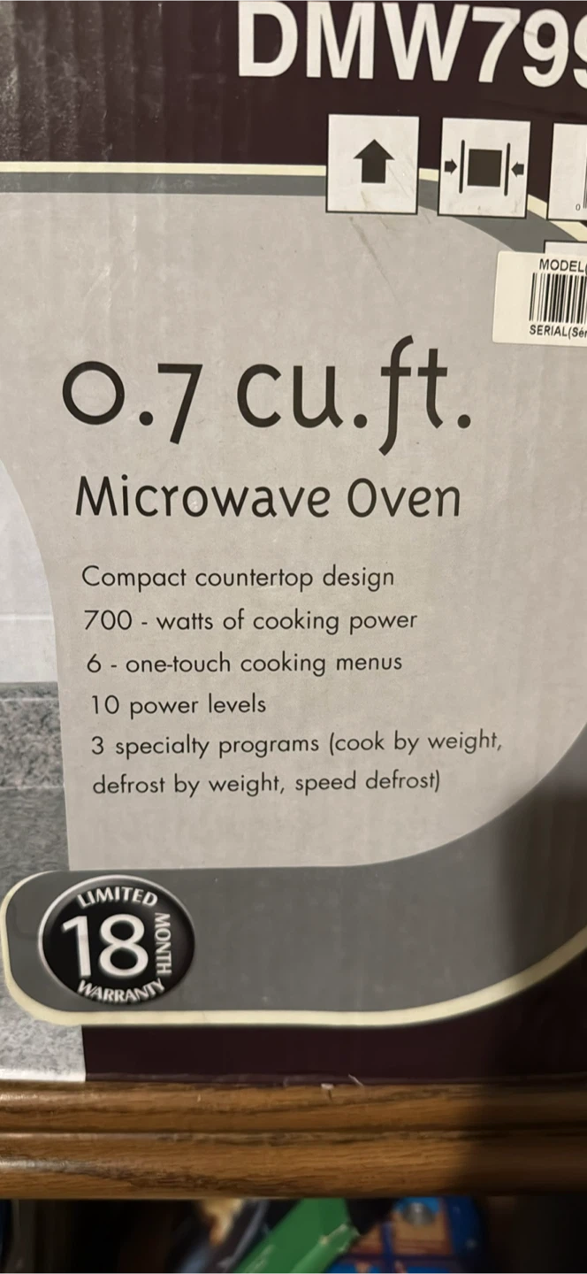 Small microwave (Danby) 0.7 cu ft ( Black ) - photo 3