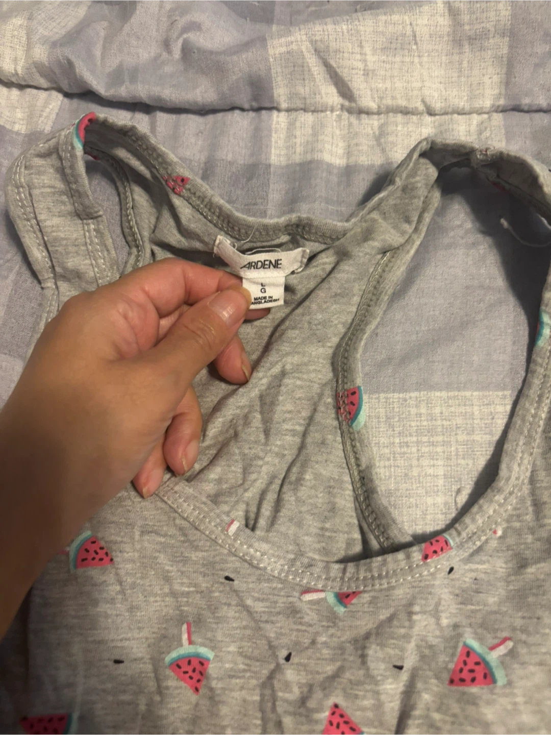 Ardene Women's Grey Watermelon Print Tank Top - Size S - photo 2
