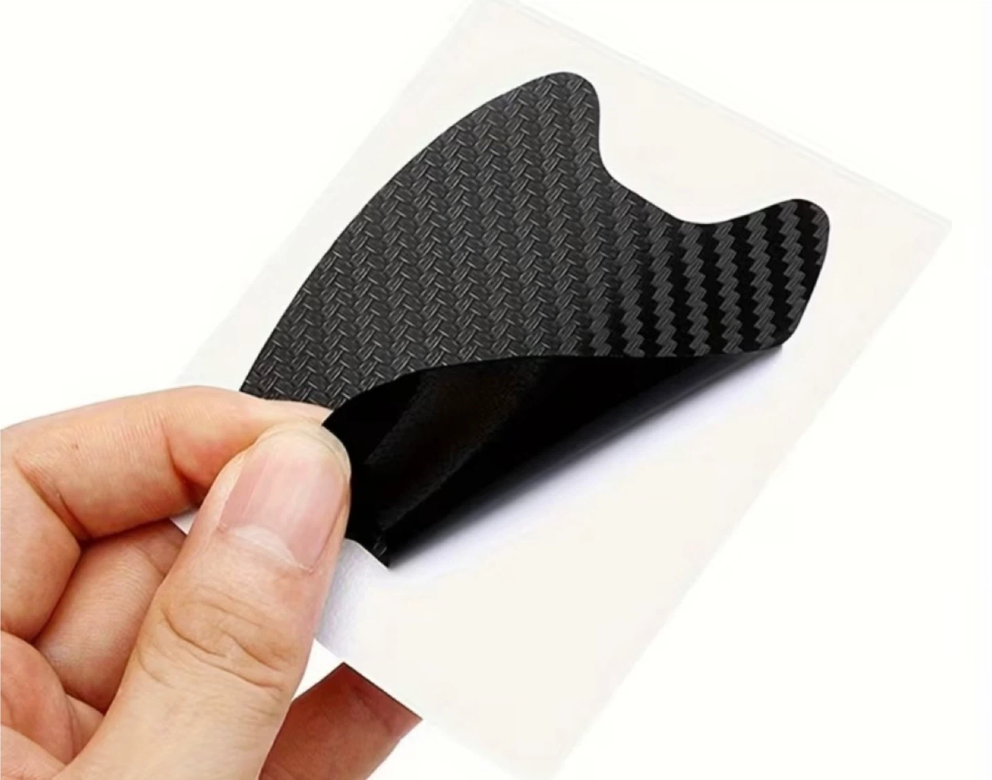 Carbon Fiber Car Door Handle Protector Stickers (Set of 4) - photo 2
