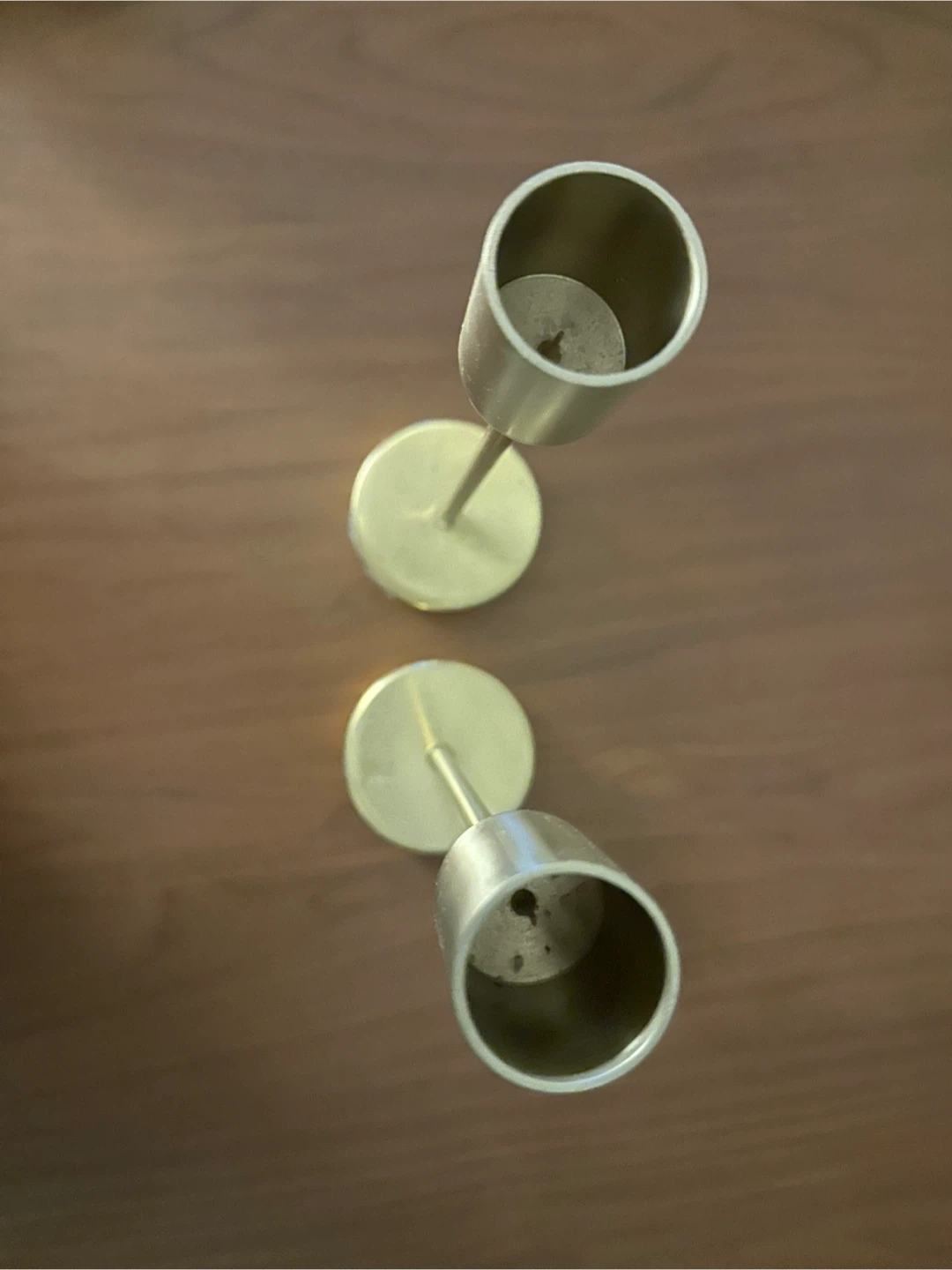 Gold coloured candlesticks 🥕 - photo 2