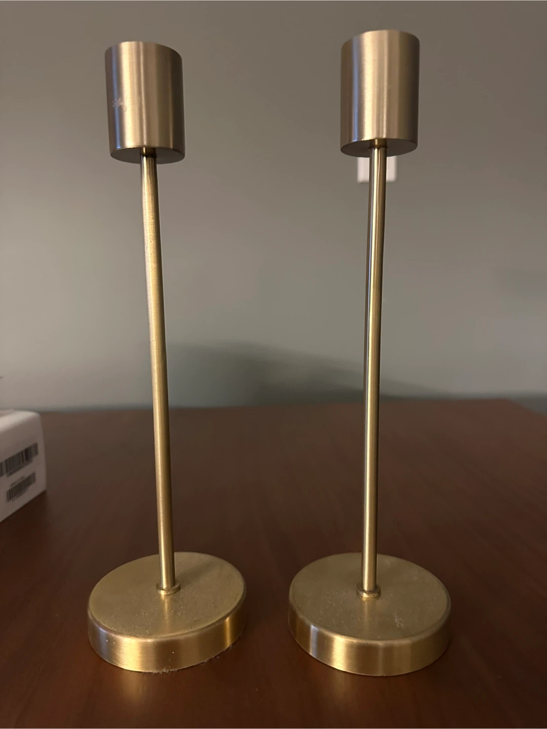 Gold coloured candlesticks 🥕