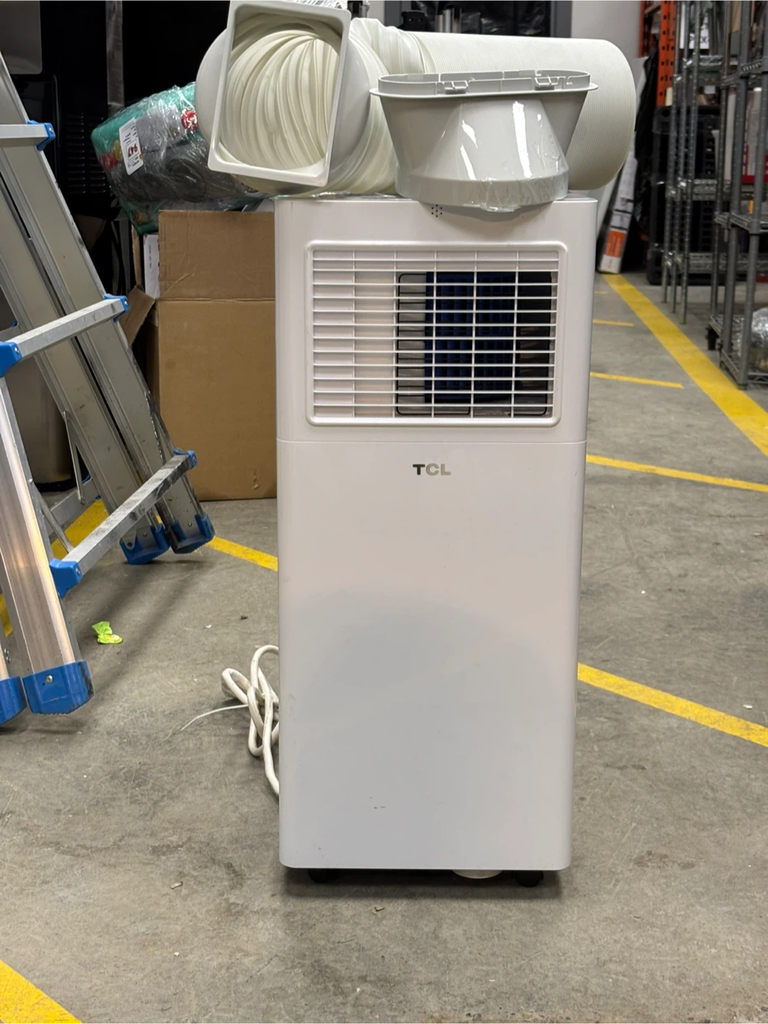 TCL White Portable Air Conditioner with Remote and Hose Kit
