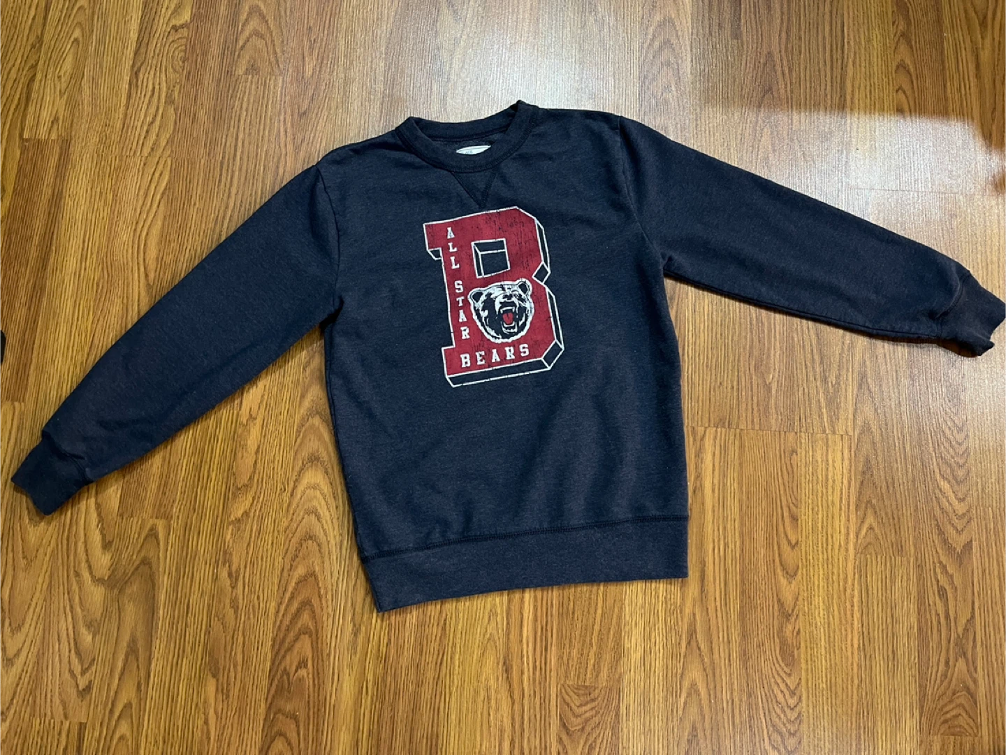 Children’s Place boys’ 10/12 sweatshirt, varsity graphic, navy