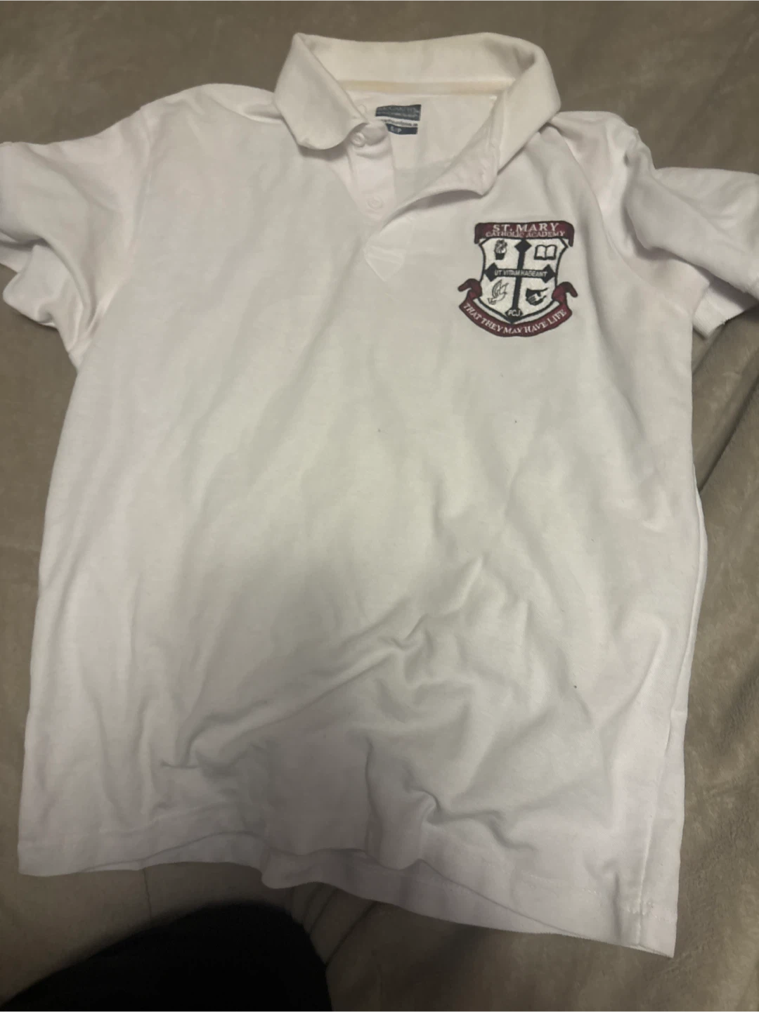St. Mary Catholic Academy White Polo Shirt