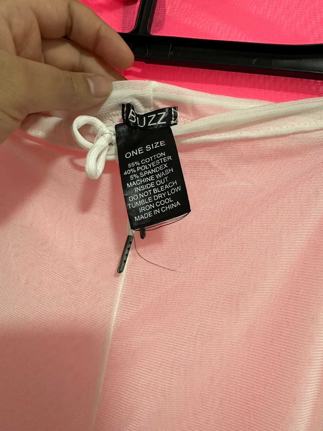 2 pieces BUZZ! Mesh Pants - White & pink - photo 4