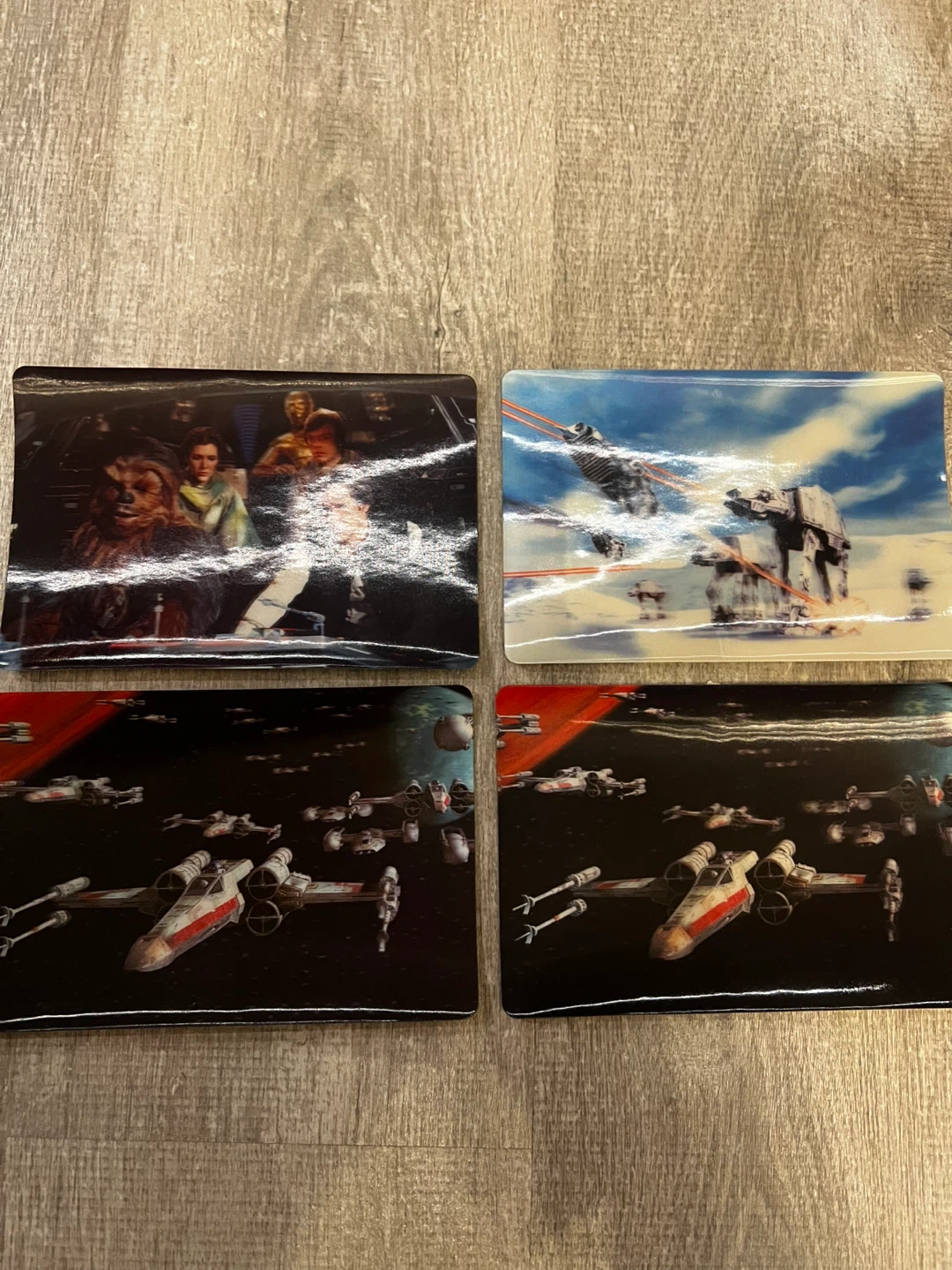 Star Wars Themed Glass Postcards (Set of 4)