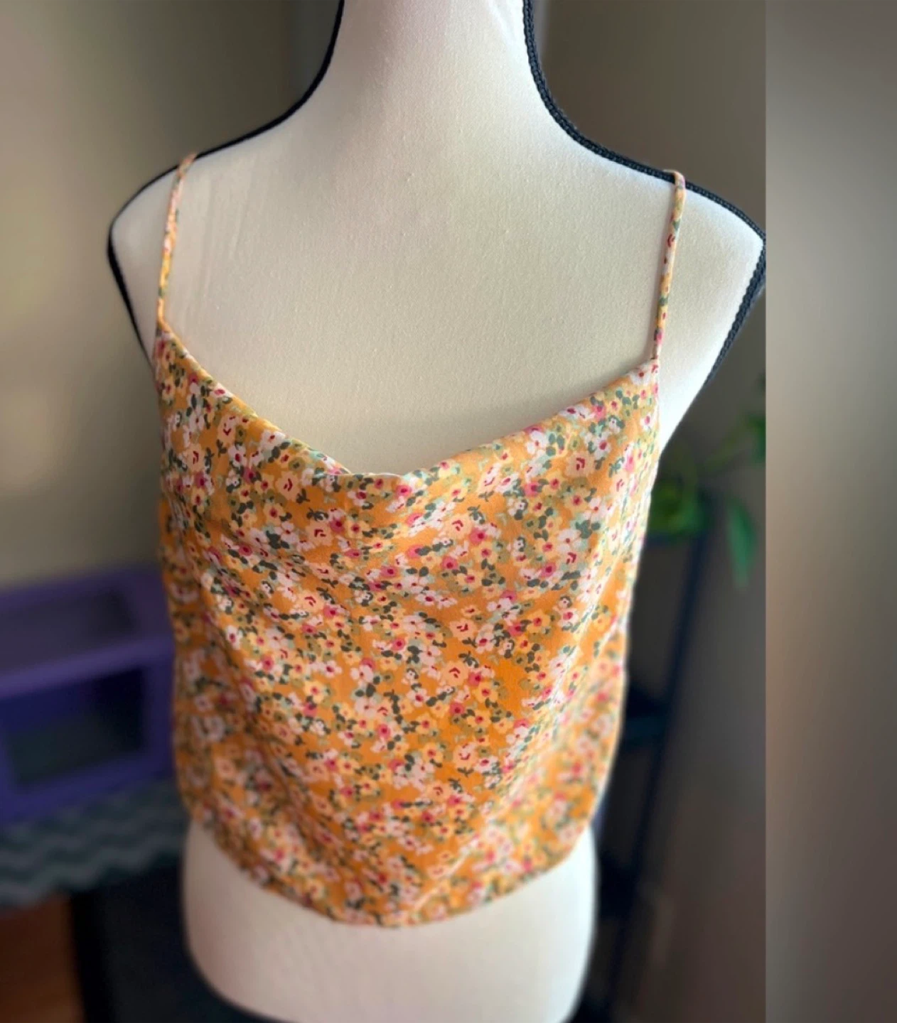 Floral Print Halter Neck Crop Top - photo 2