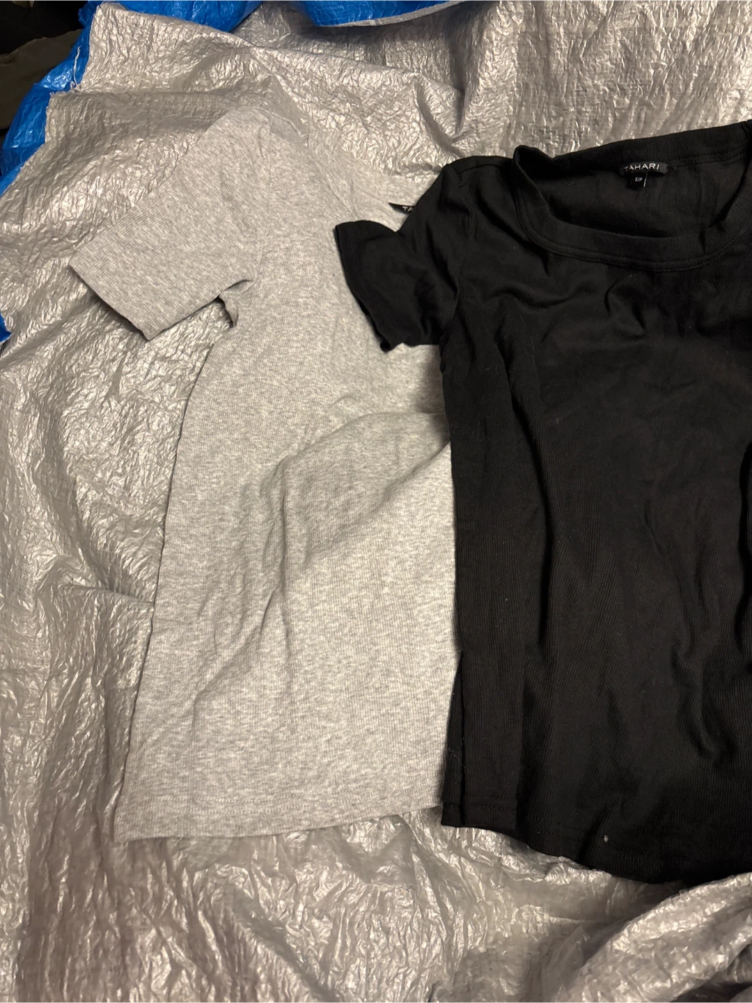 NWOT 2pc Tahari Black and Grey T-Shirts (Size S/P)
